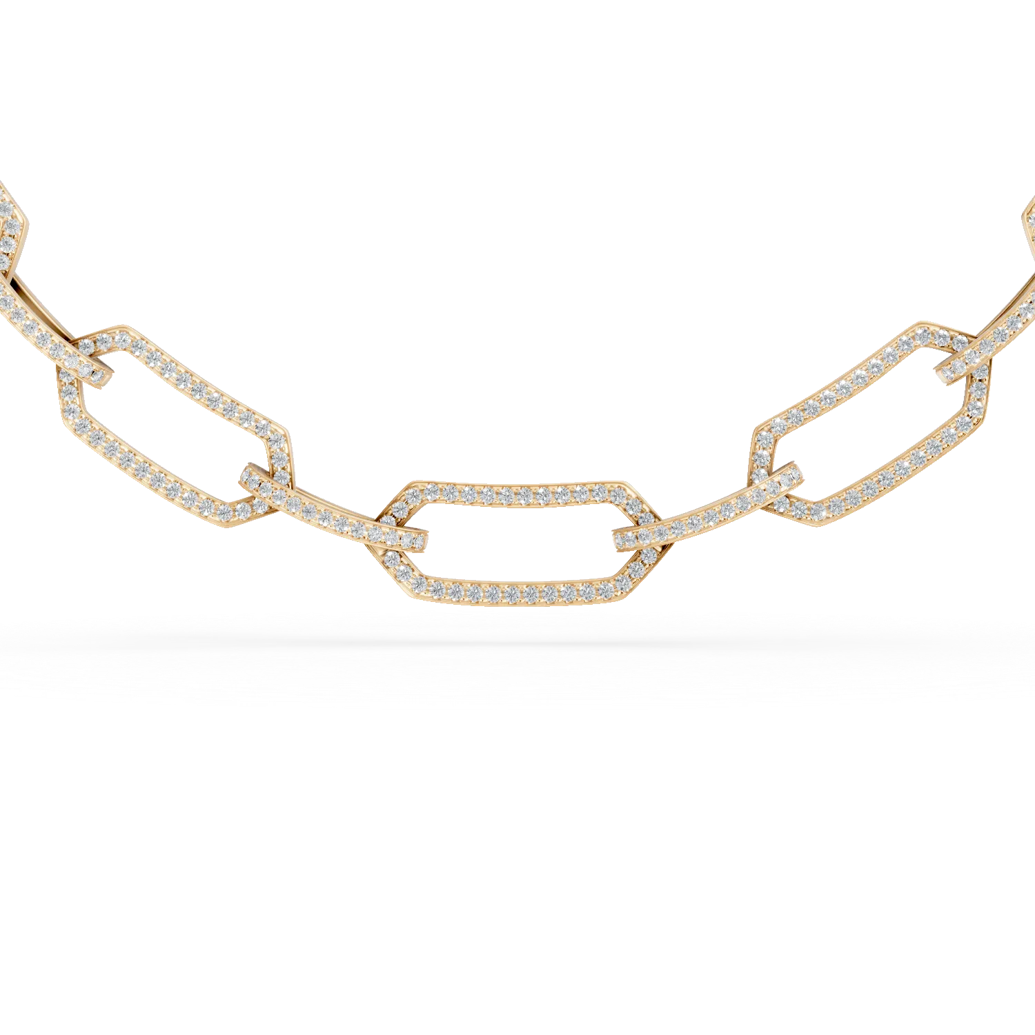 18K sárga arany nyaklánc 2.16ct gyémántokkal