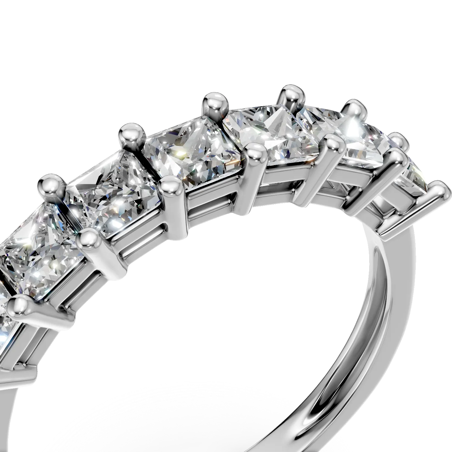 Inel din aur alb cu zirconii microsetting - Imagine 4