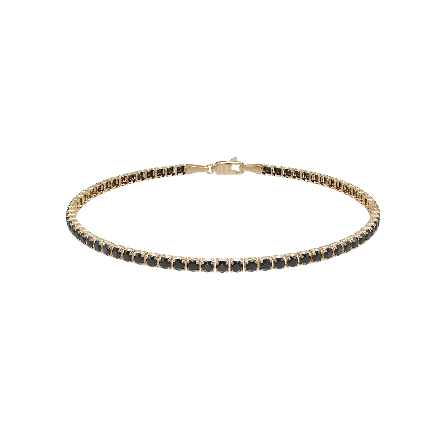 Yellow gold tennis bracelet