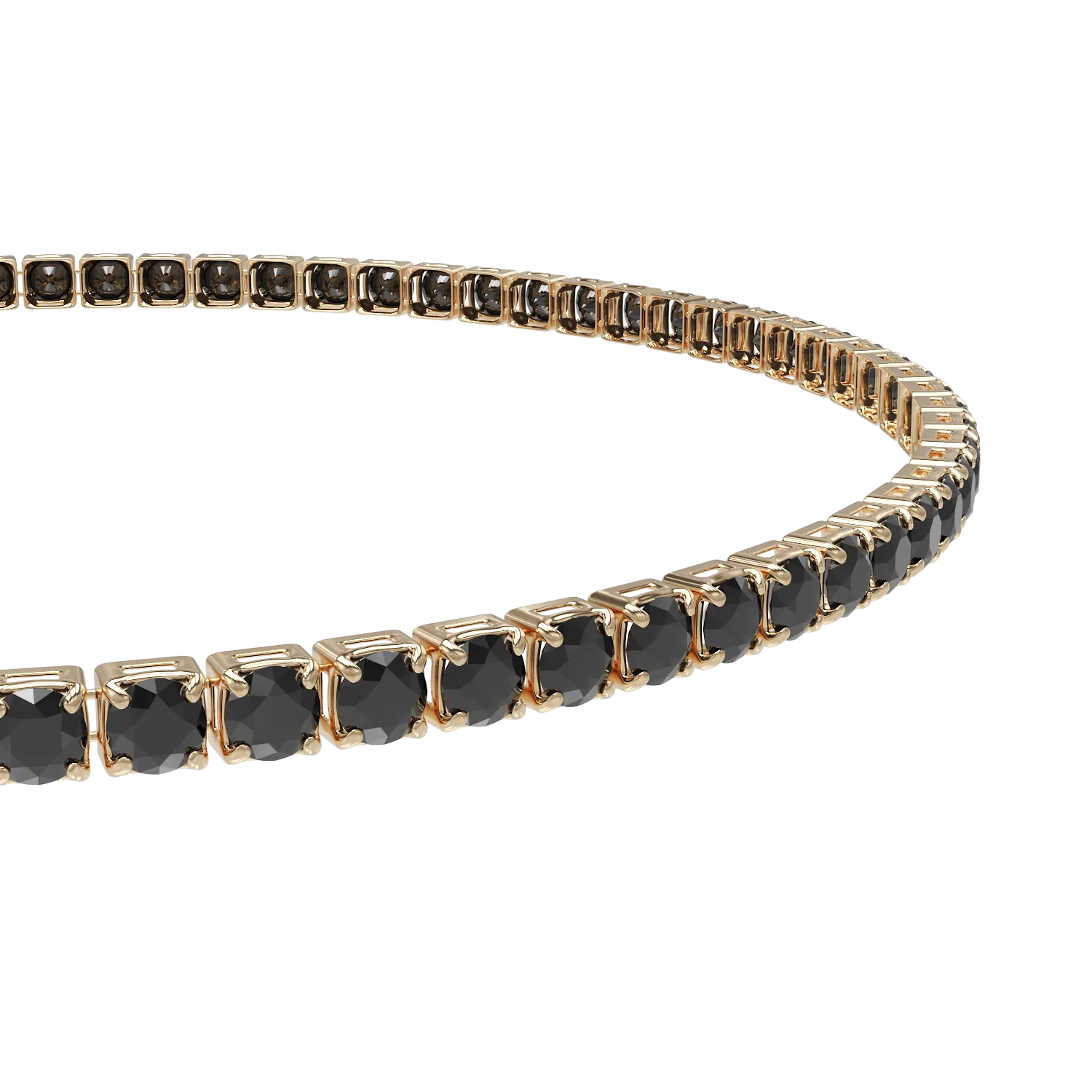 Yellow gold tennis bracelet