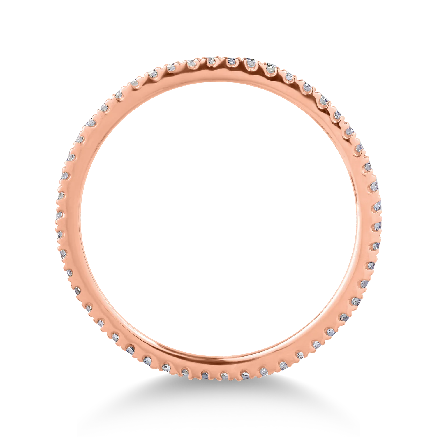 14K rose gold infinity ring with 0.14ct diamonds