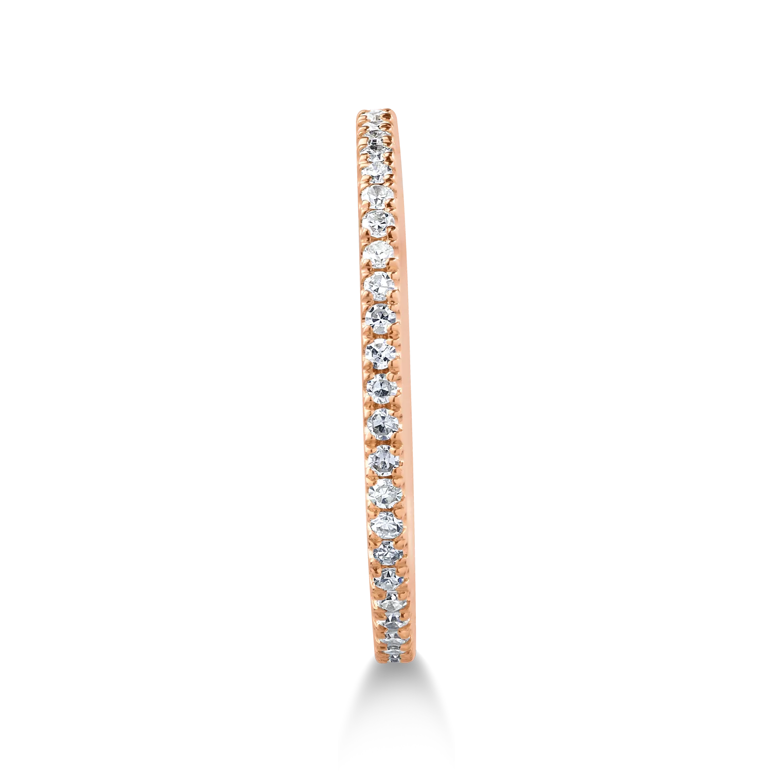 14K rose gold infinity ring with 0.14ct diamonds