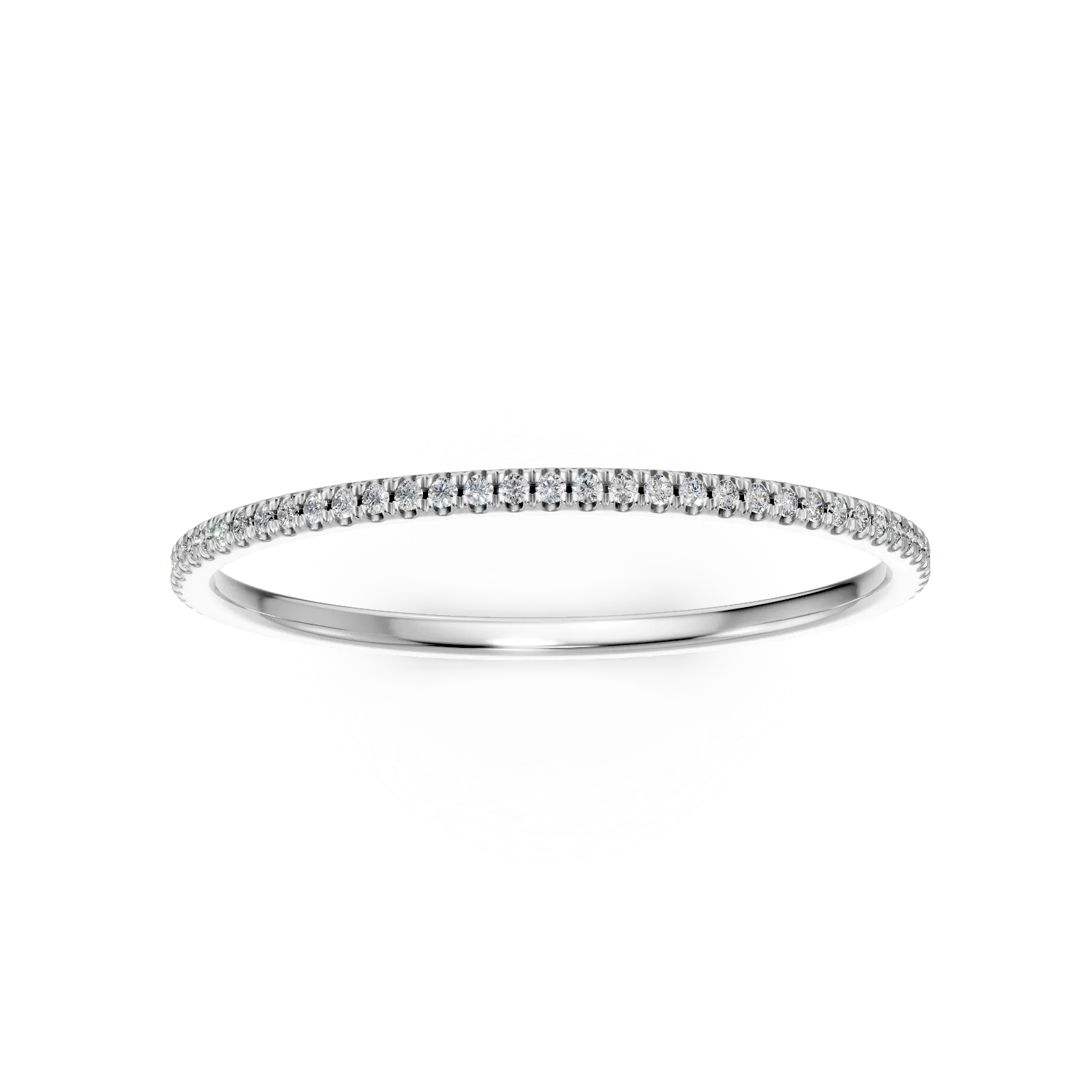 Inel eternity din aur alb cu diamante de 0.14ct