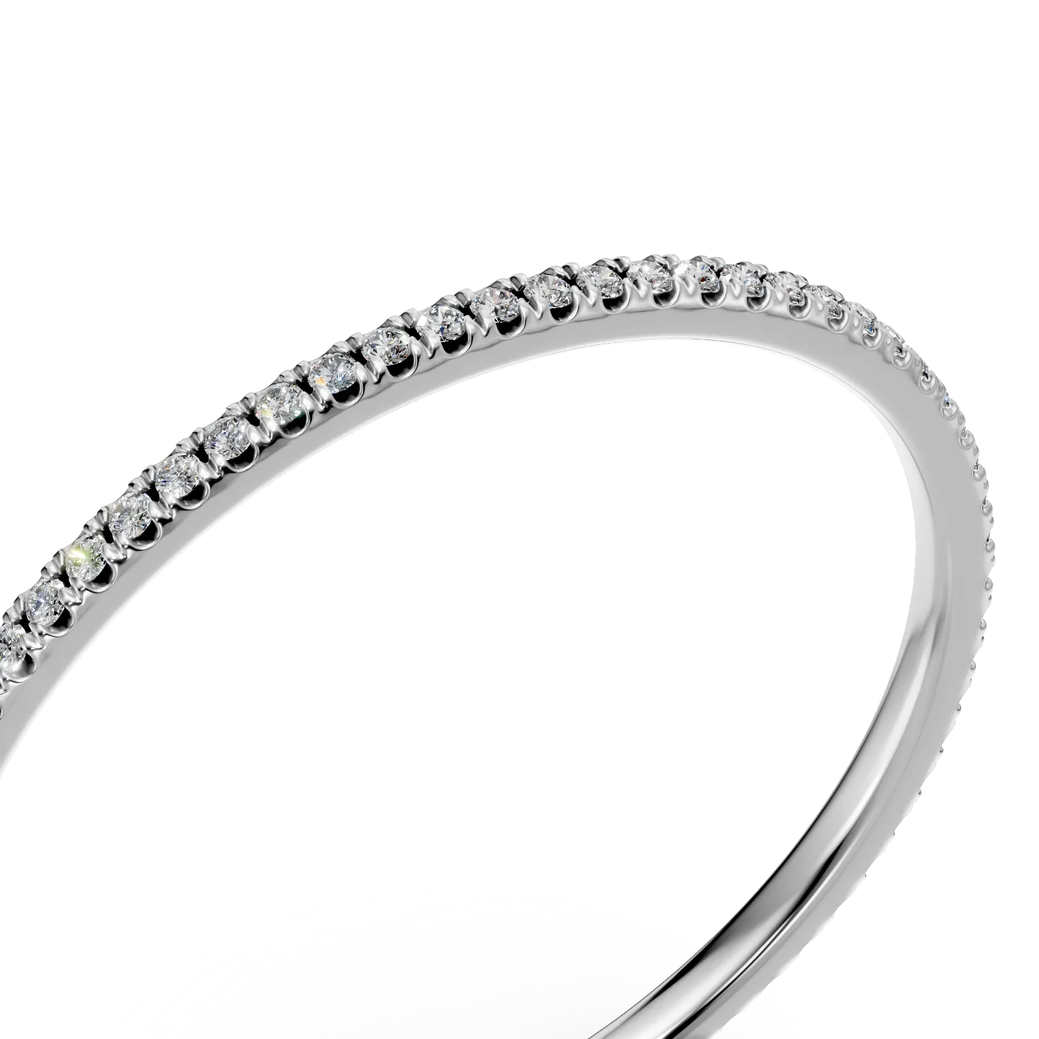 Inel eternity din aur alb cu diamante de 0.14ct