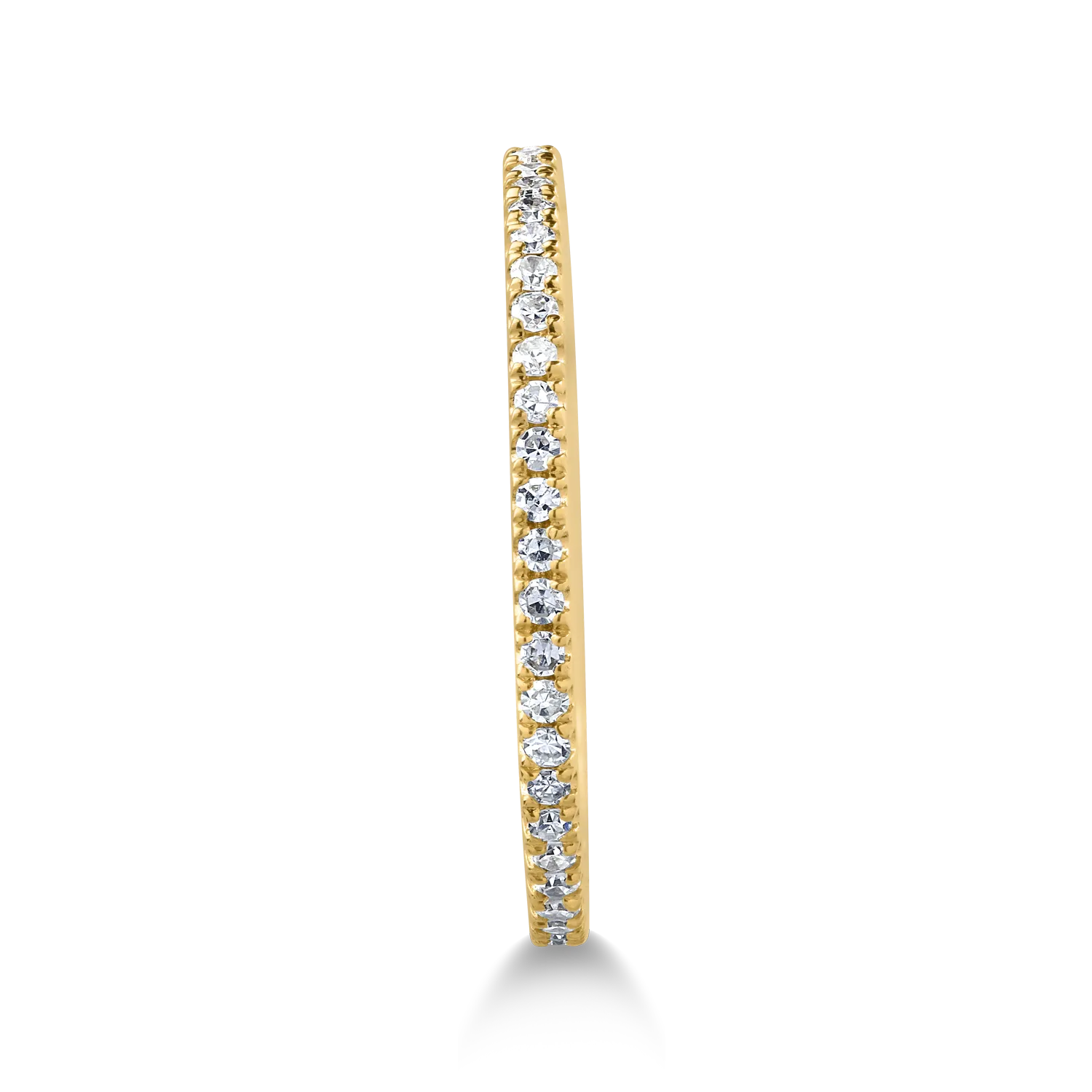 14K yellow gold infinity ring with 0.14ct diamonds