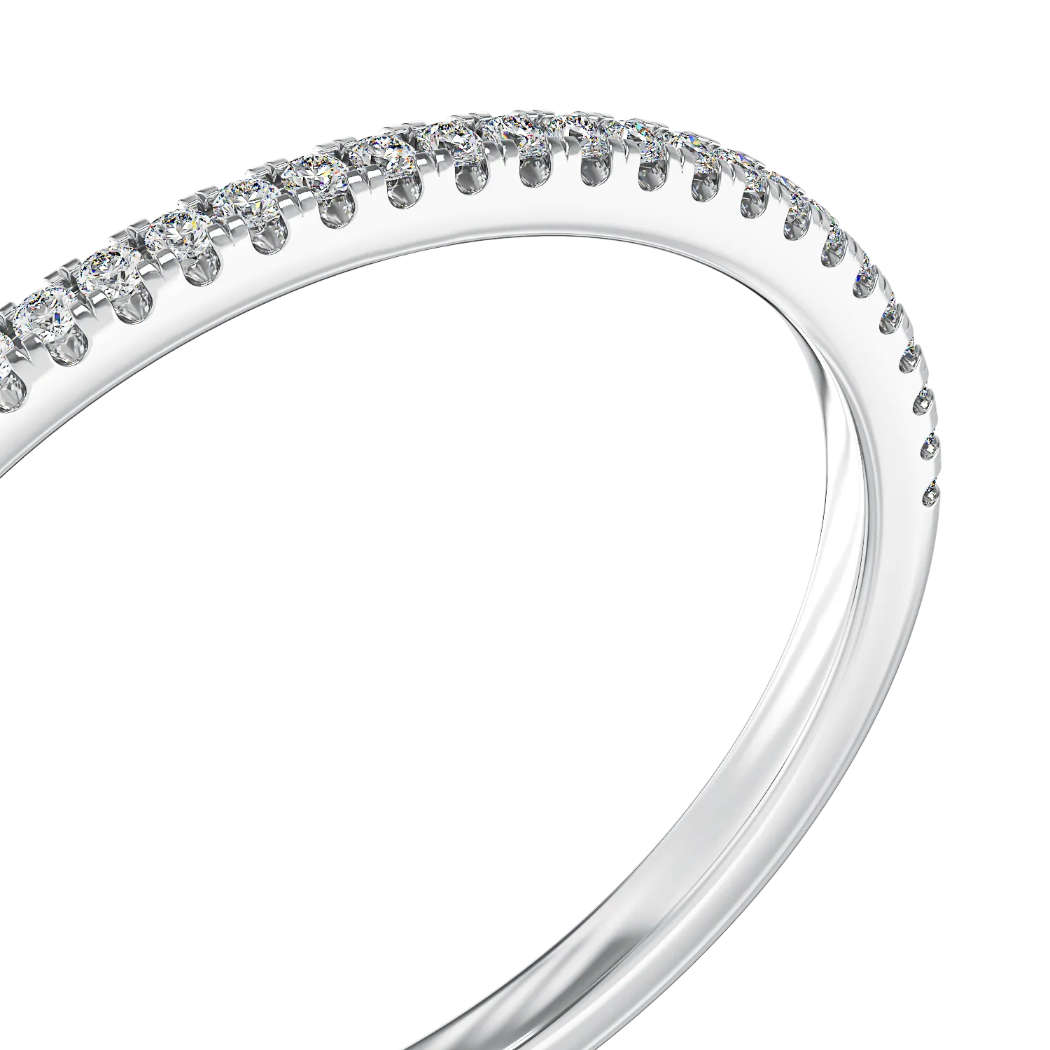 Half eternity ring in white gold with 0.07ct diamonds