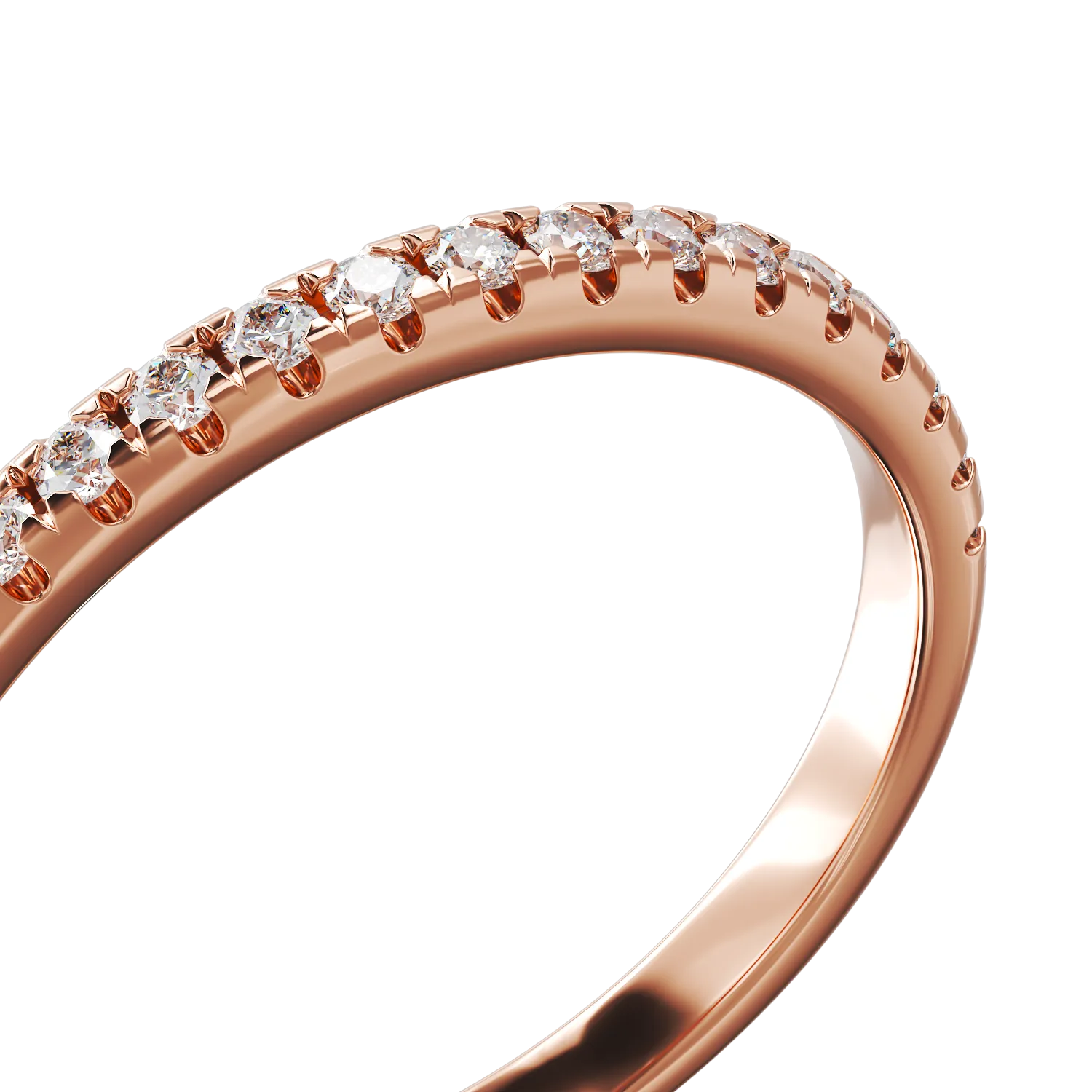 14K rose gold ring with 0.17ct diamonds