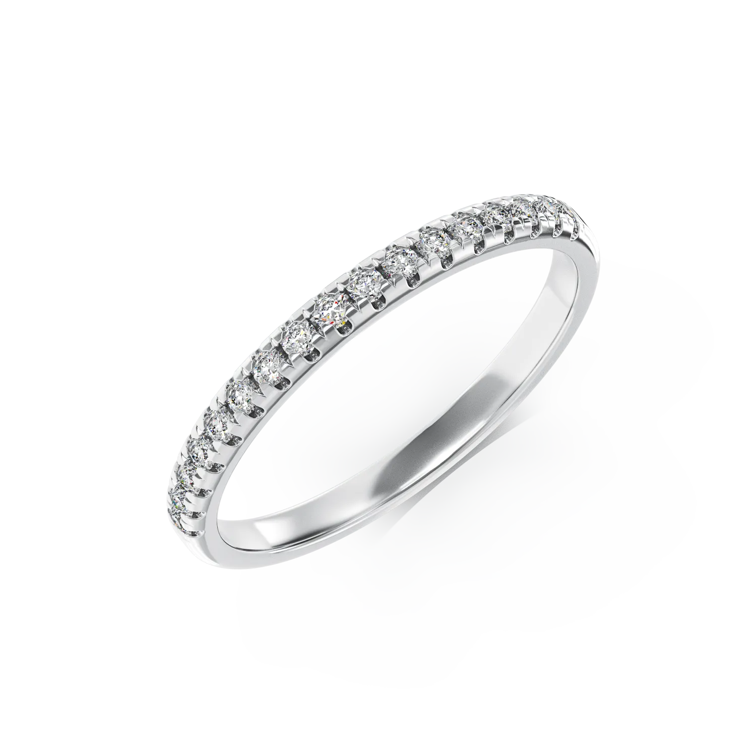 Inel din aur alb cu diamante de 0.17ct