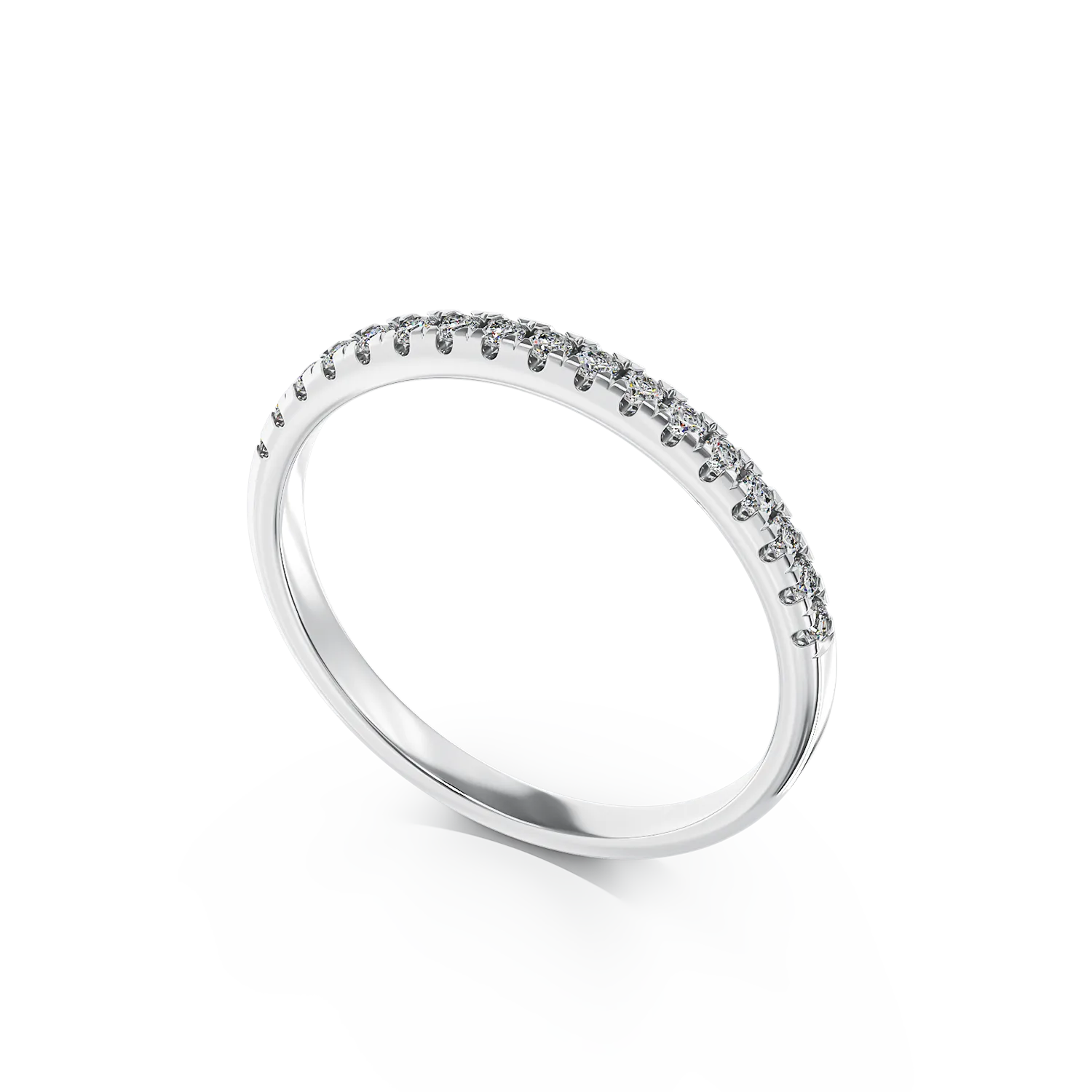Inel din aur alb cu diamante de 0.17ct