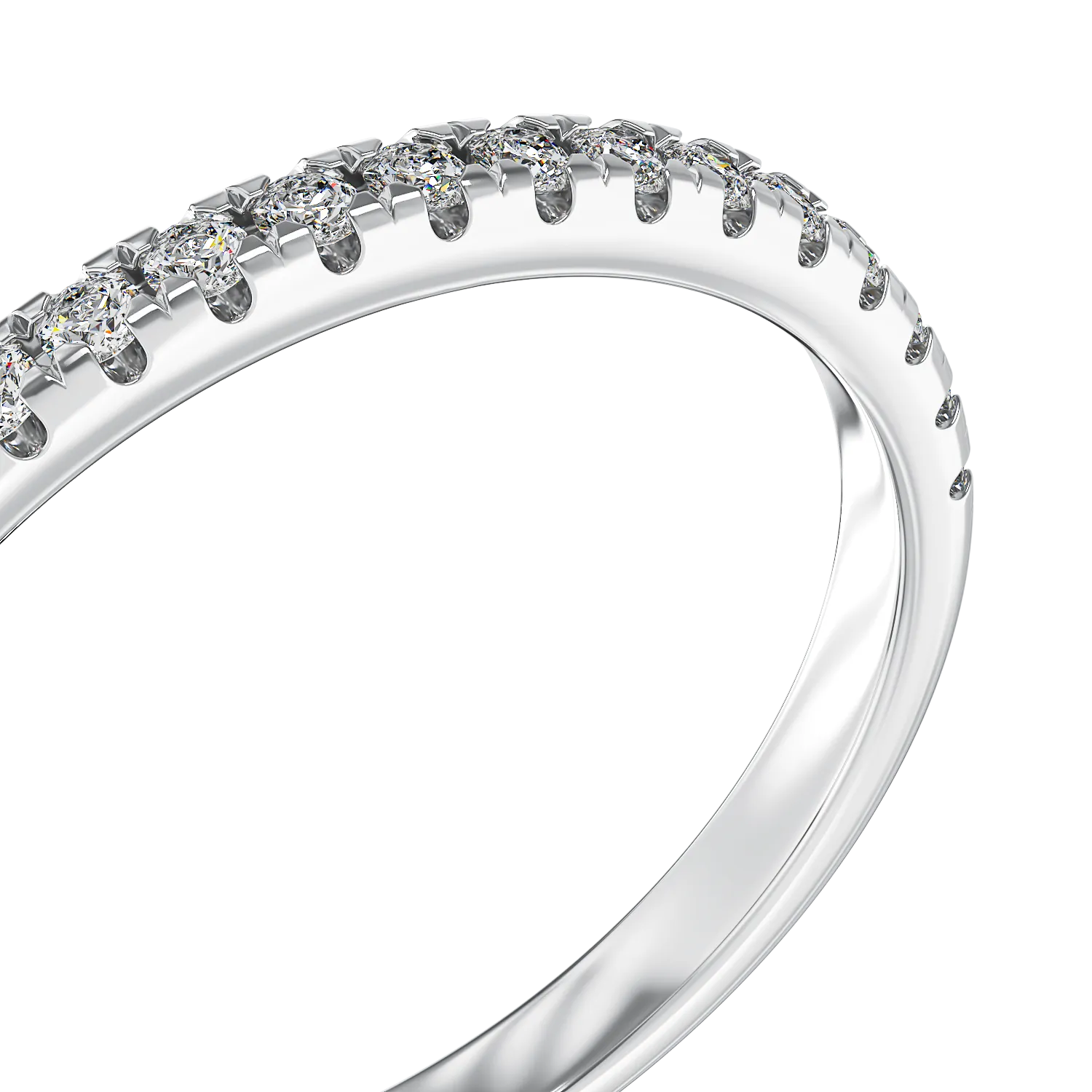 Inel din aur alb cu diamante de 0.17ct