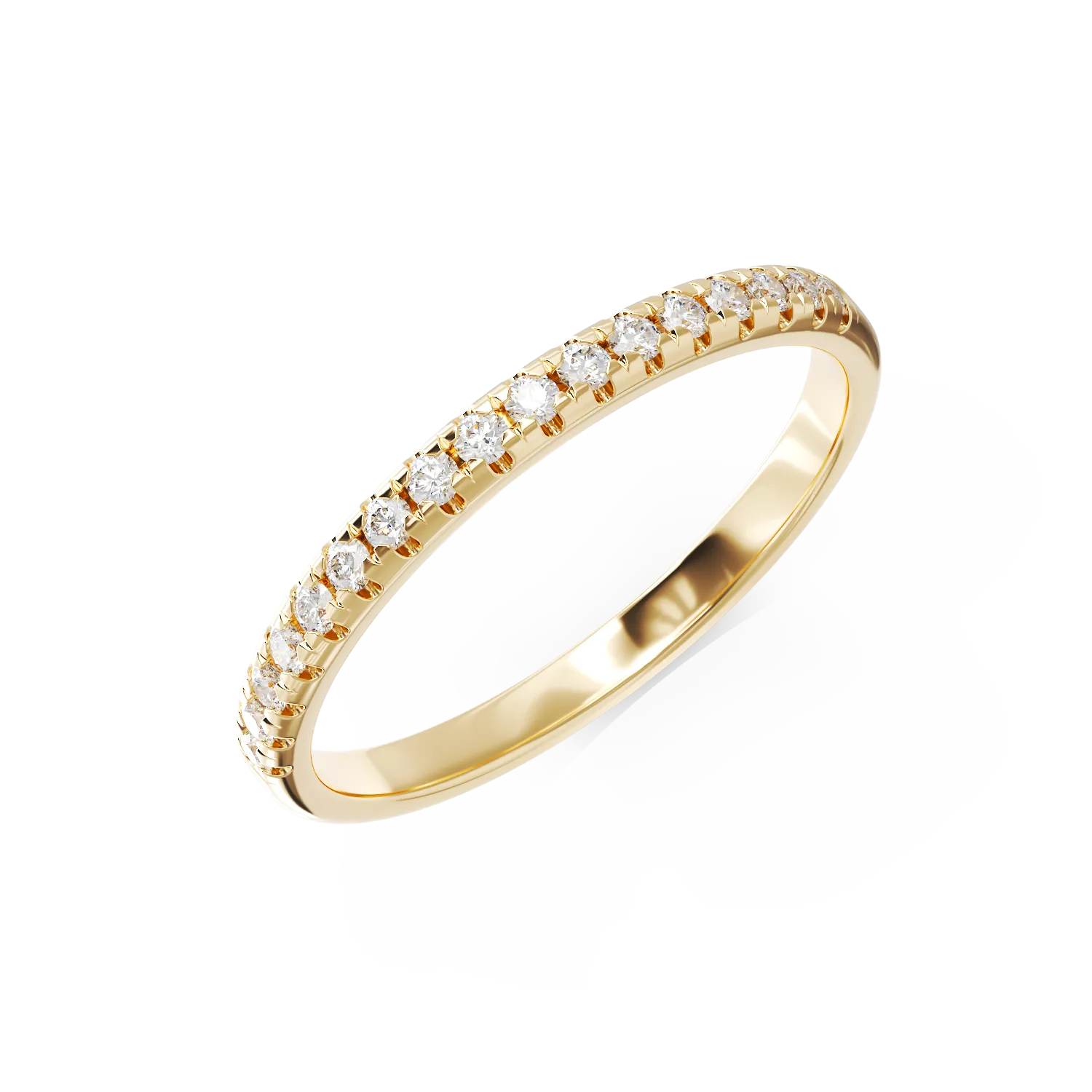 Inel din aur galben cu diamante de 0.17ct