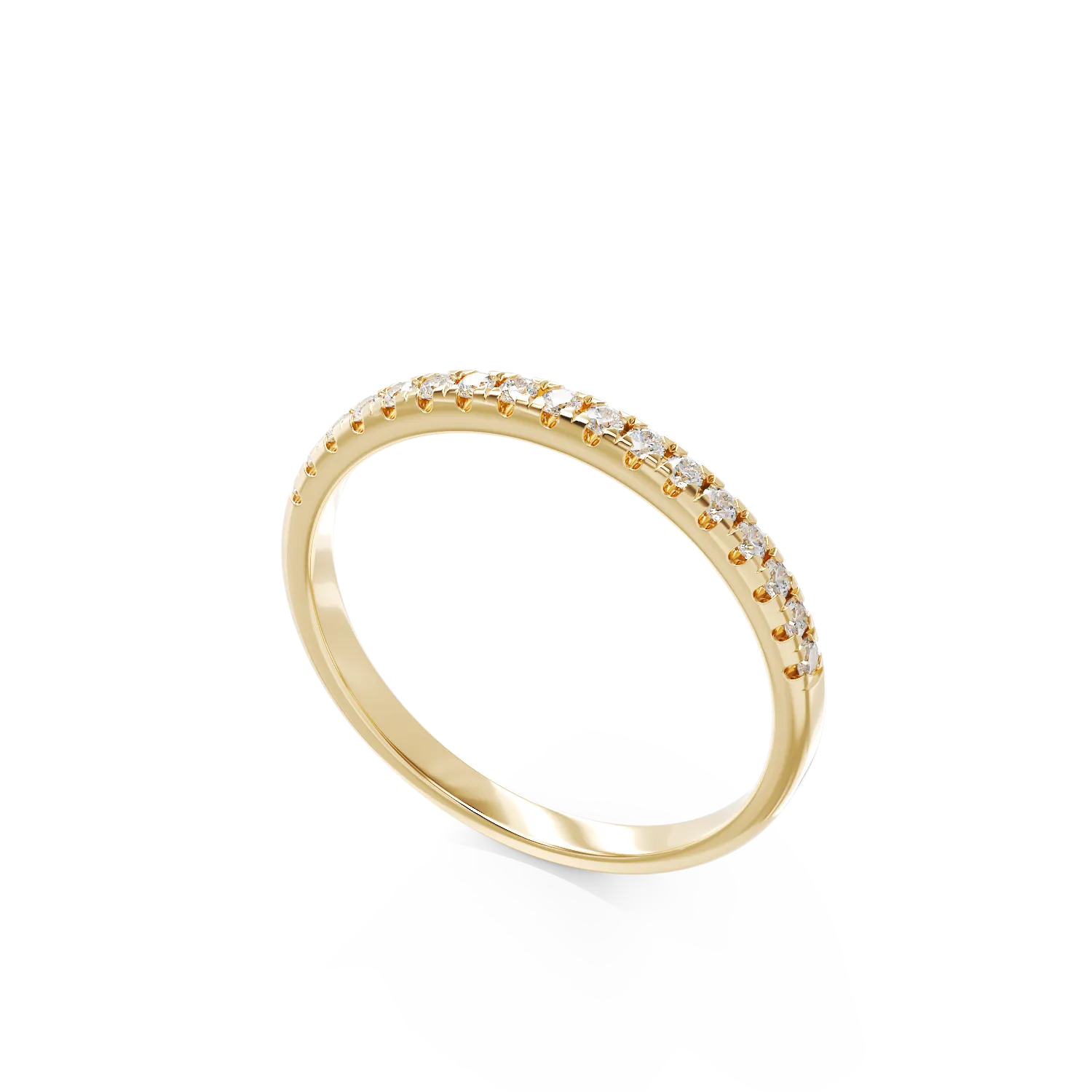 14K yellow gold ring with 0.17ct diamonds