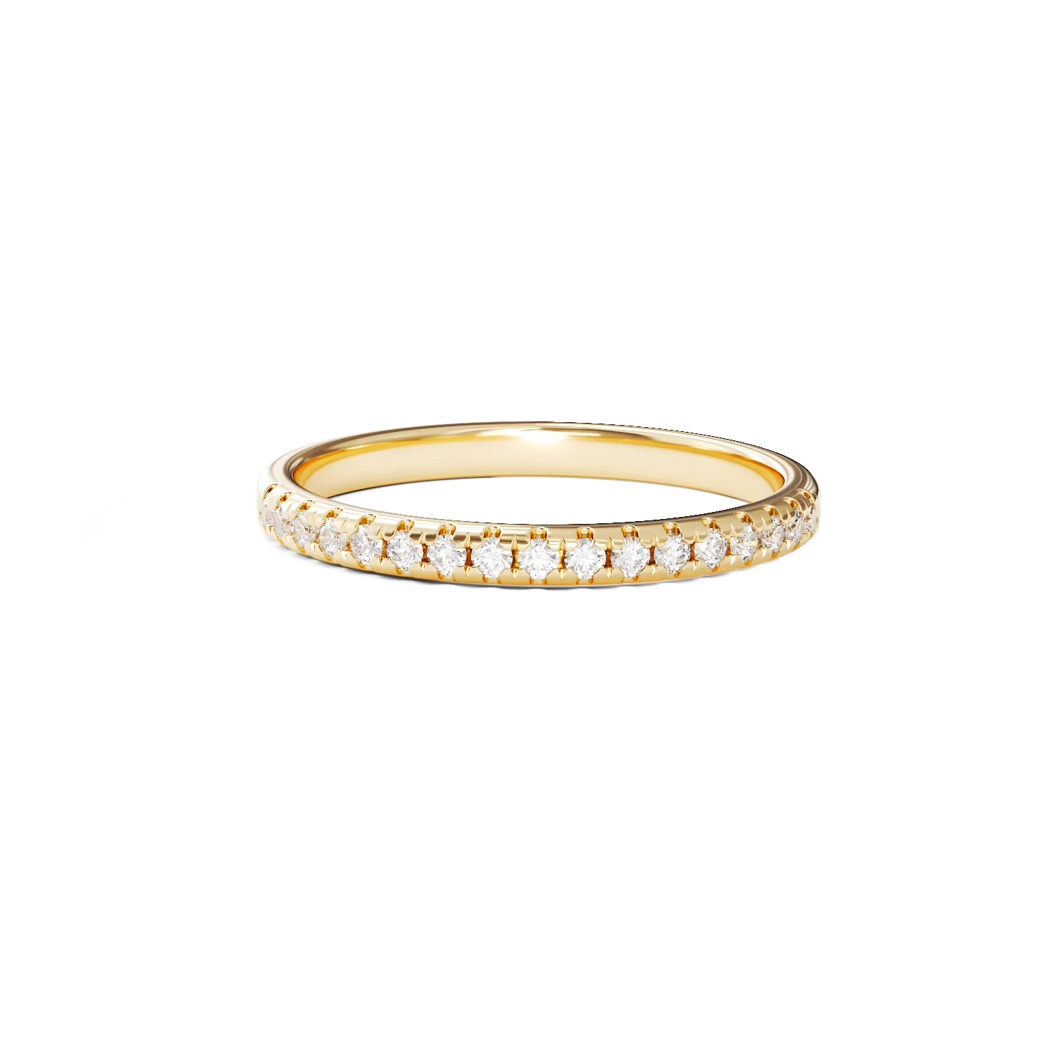 14K yellow gold ring with 0.17ct diamonds