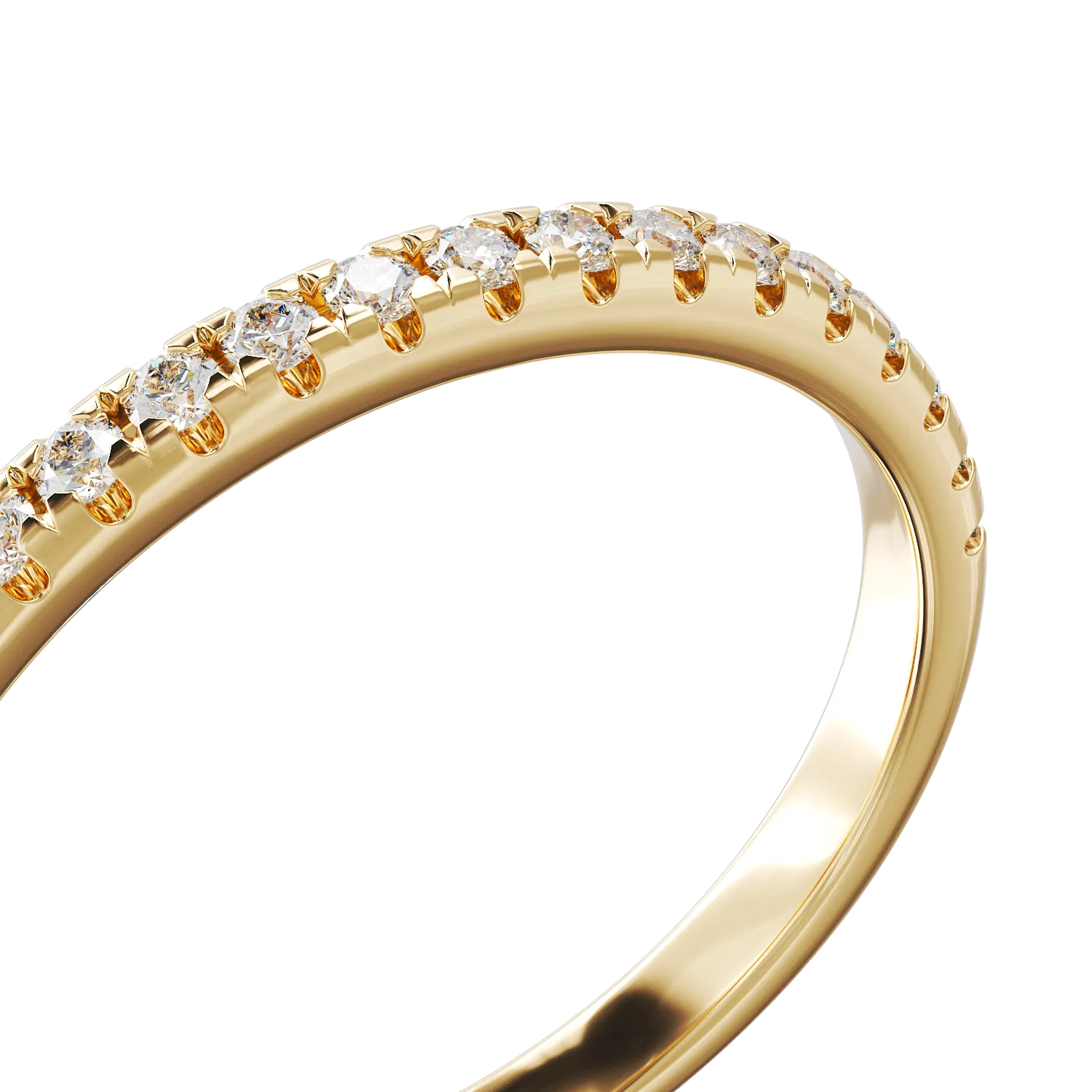 14K yellow gold ring with 0.17ct diamonds