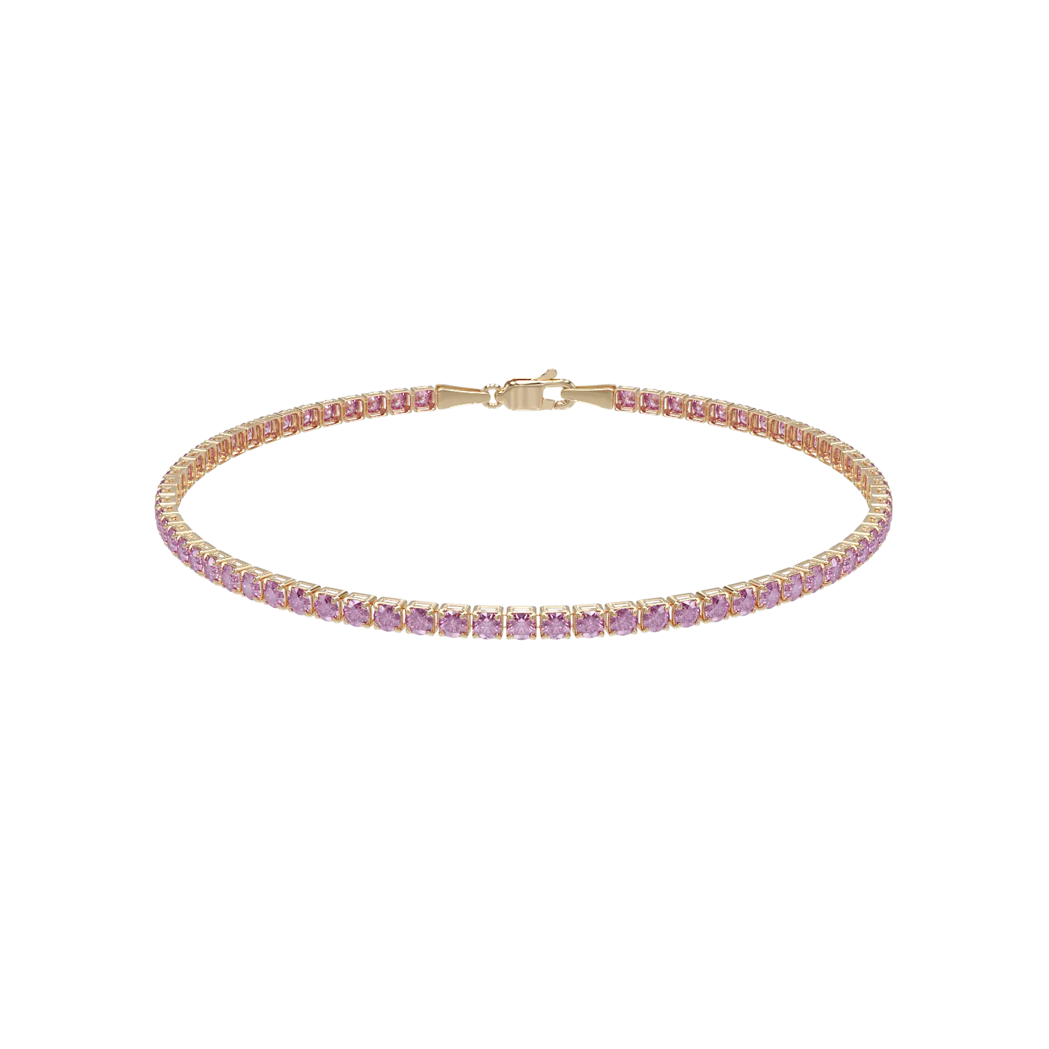 Bransoletka tenisowa z żółtego złota-158076