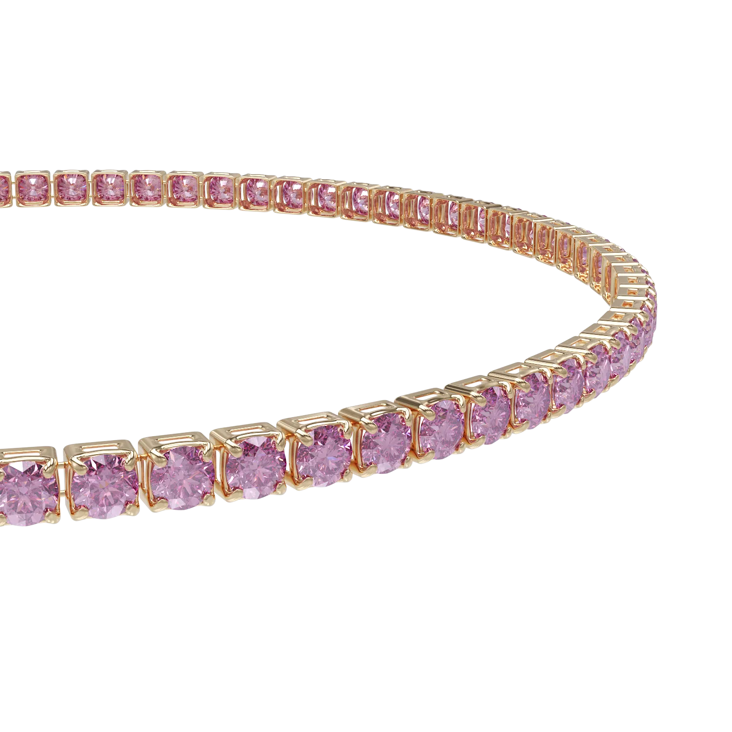 Bransoletka tenisowa z żółtego złota