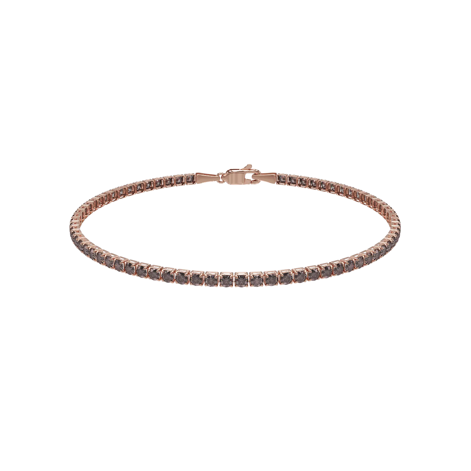 14K rose gold tennis bracelet