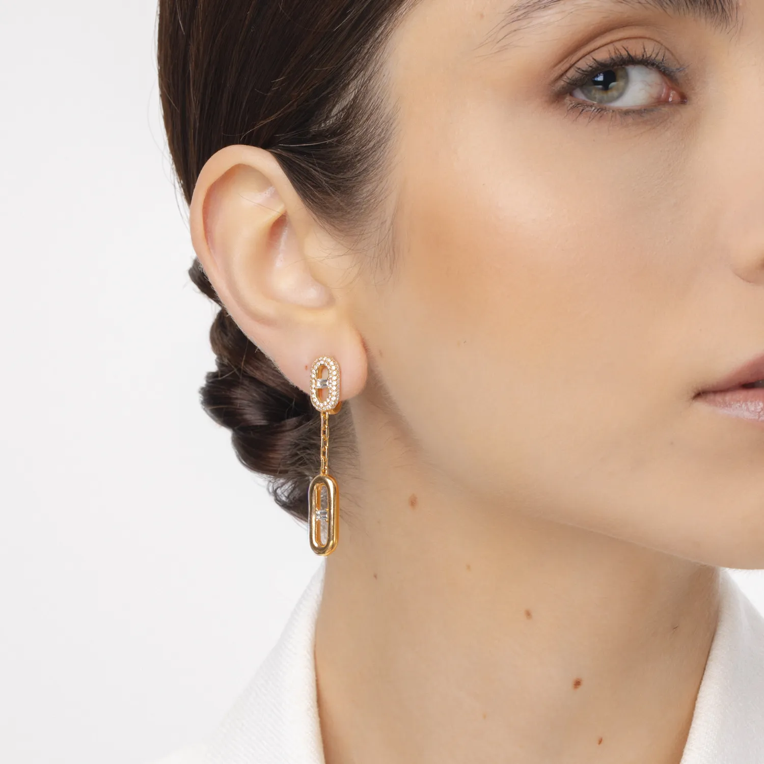18K rose gold earrings with 1.4ct diamonds