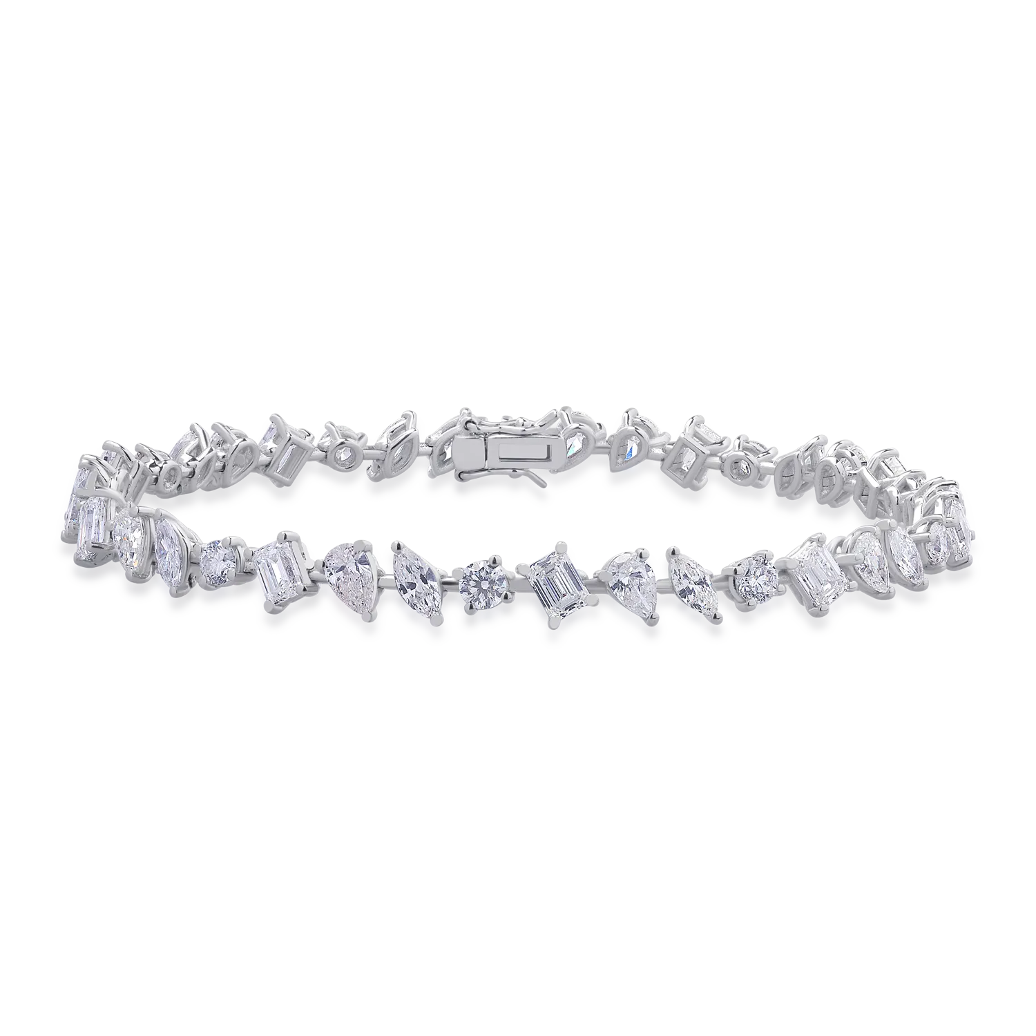 Teilor Bratara din aur alb cu diamante de 6.34ct