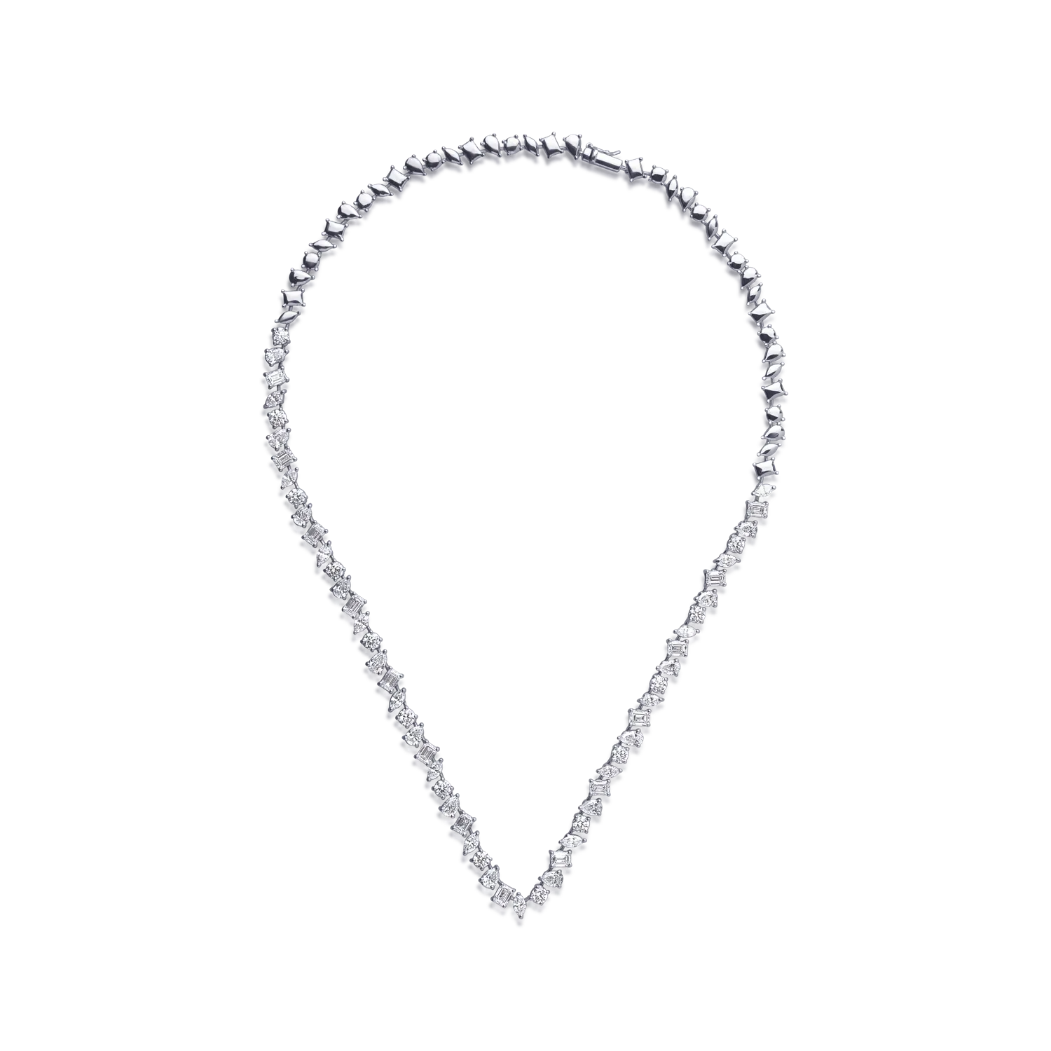 18K fehérarany nyaklánc 11.52ct gyémántokkal