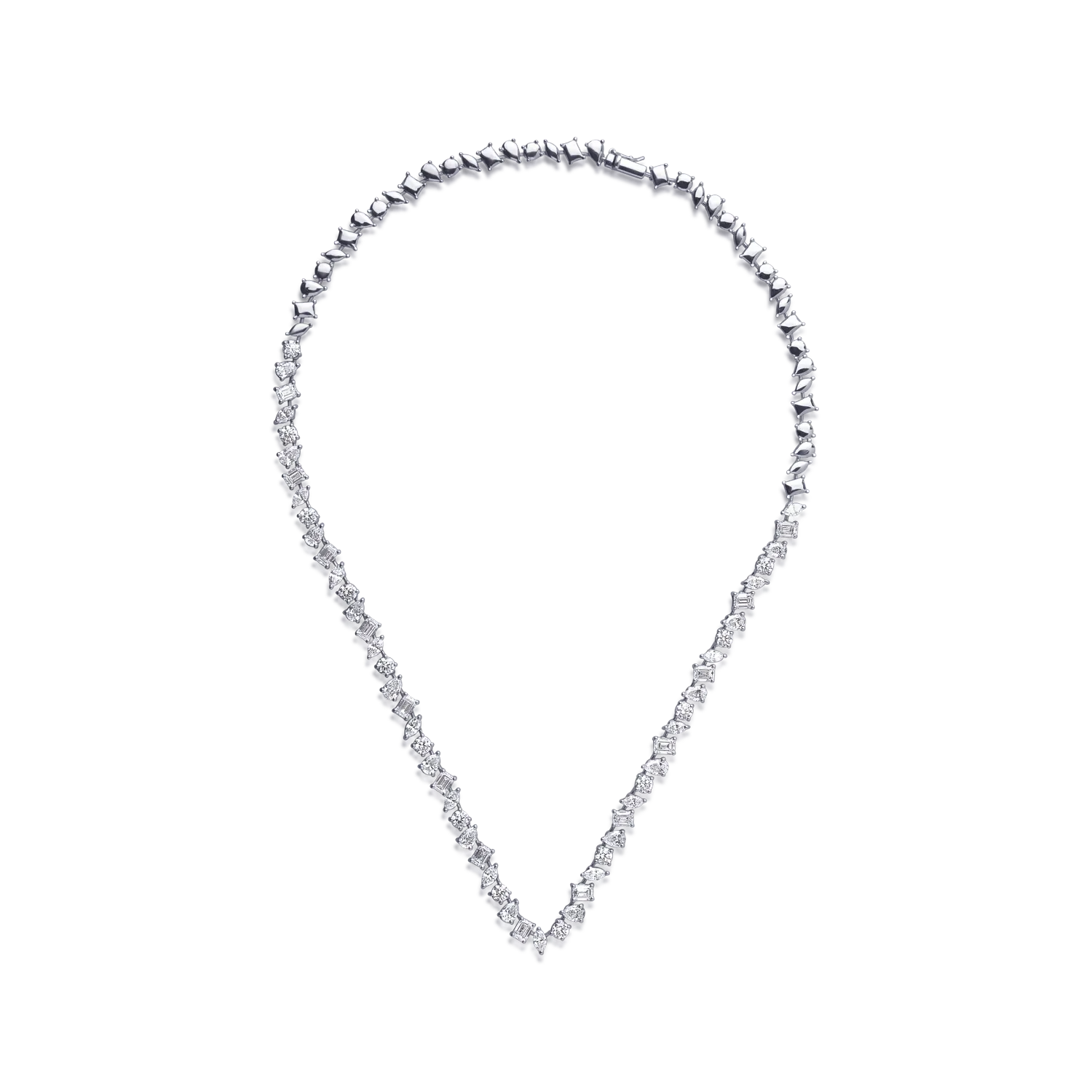Colier din aur alb de 18K cu diamante de 11.52ct-126622