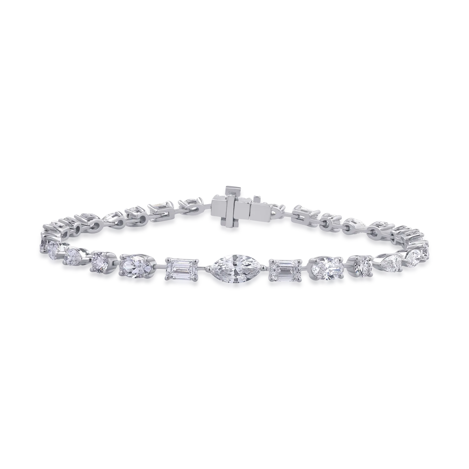 18K white gold bracelet with 5.35ct diamonds