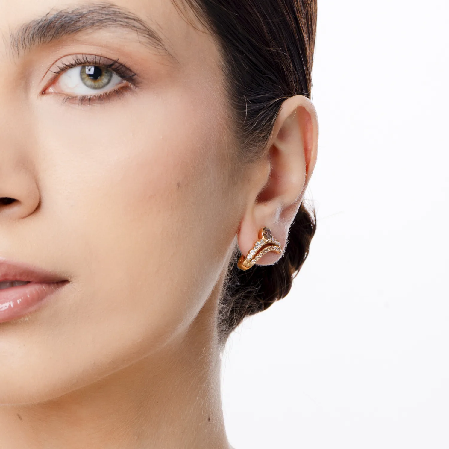 18K rose gold earrings with 2.15ct diamonds