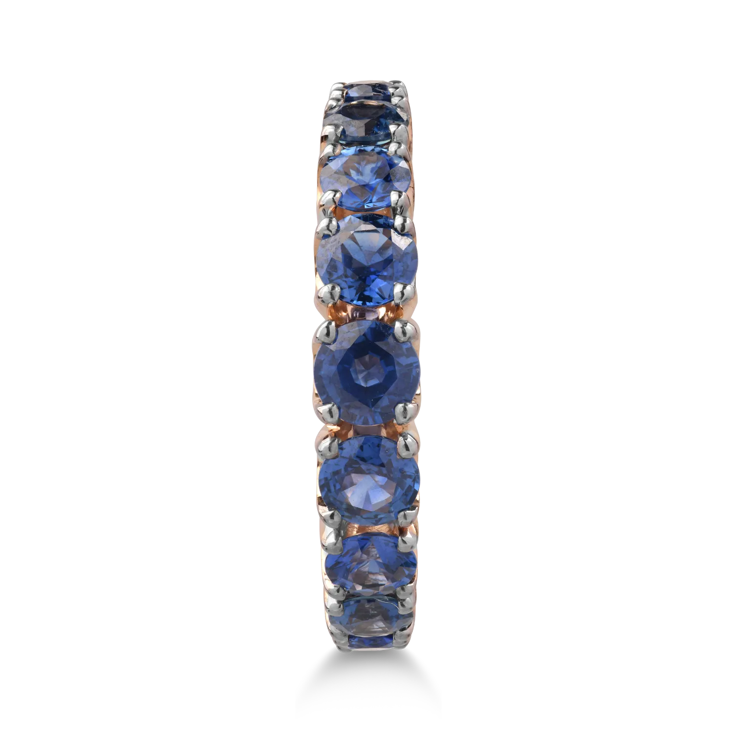 18K rose gold ring with 2.62ct sapphires