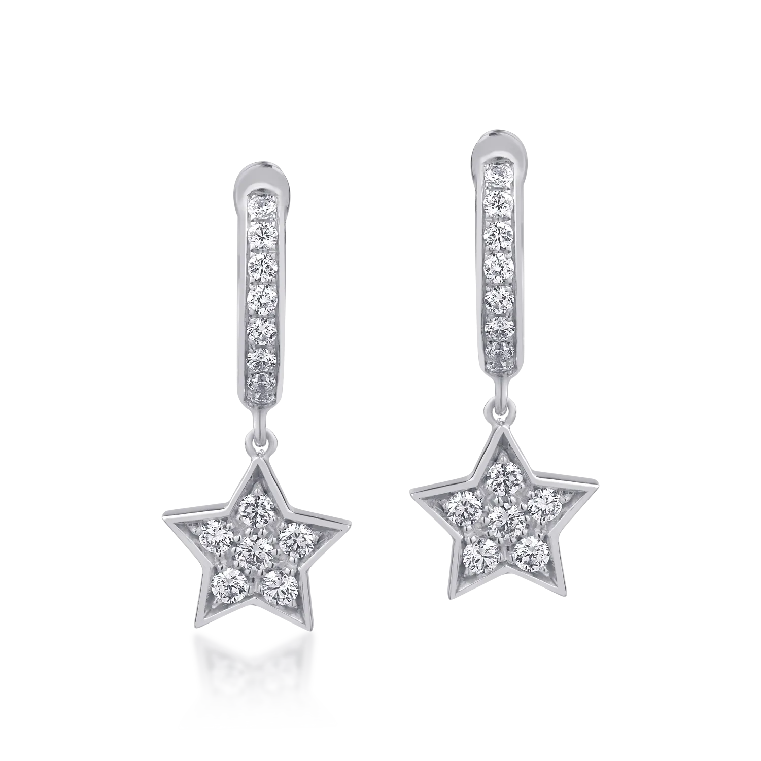 18K white gold earrings with 0.4ct diamonds