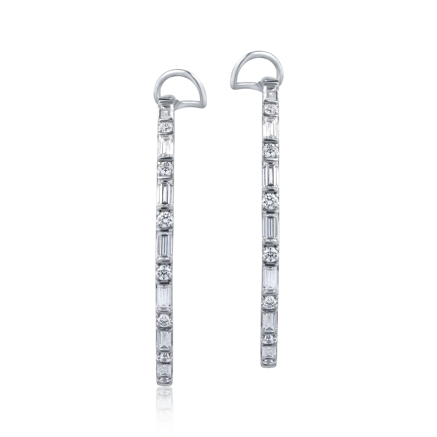 Cercei din aur alb de 18K cu diamante de 3.92ct-126702