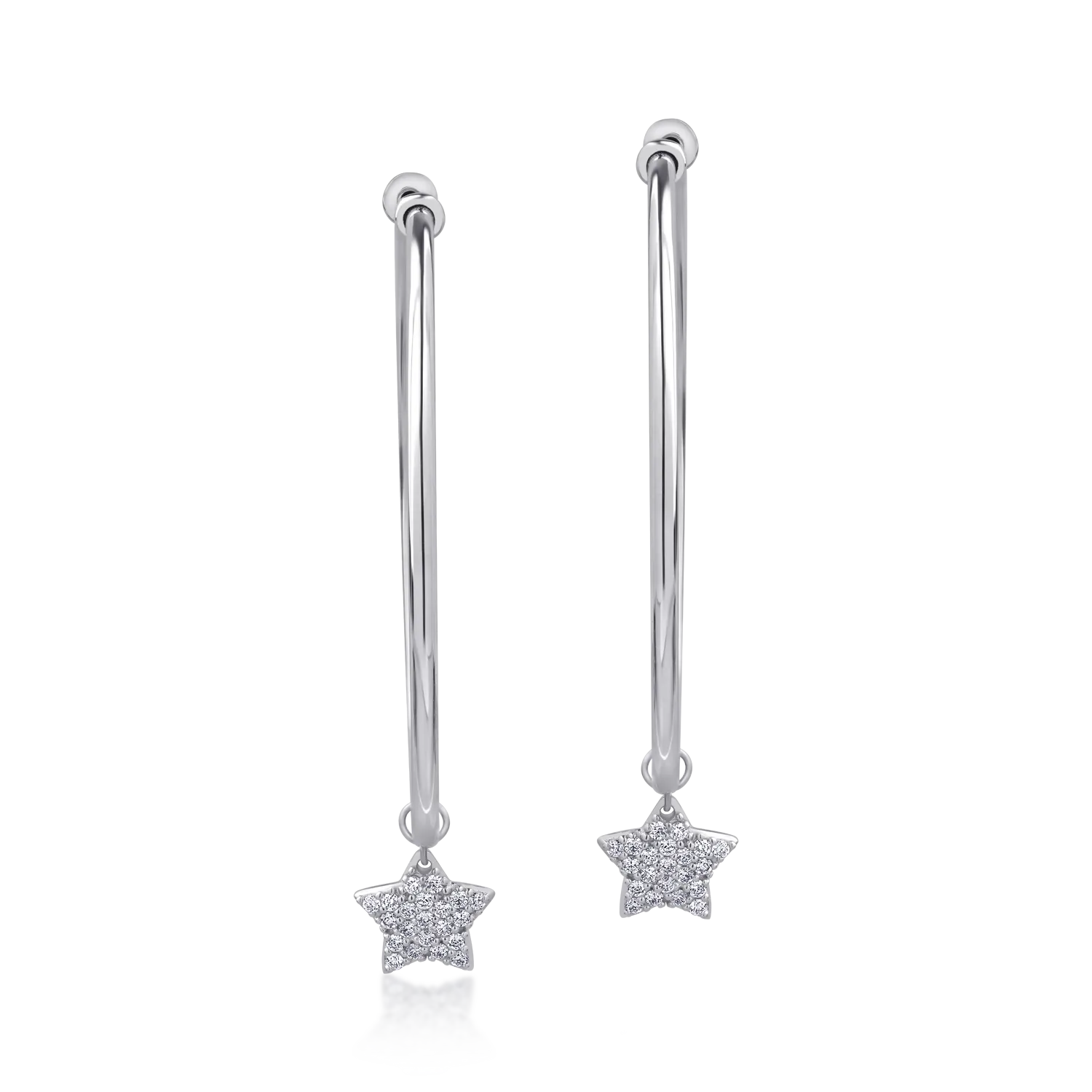 18K white gold earrings with 0.34ct diamonds
