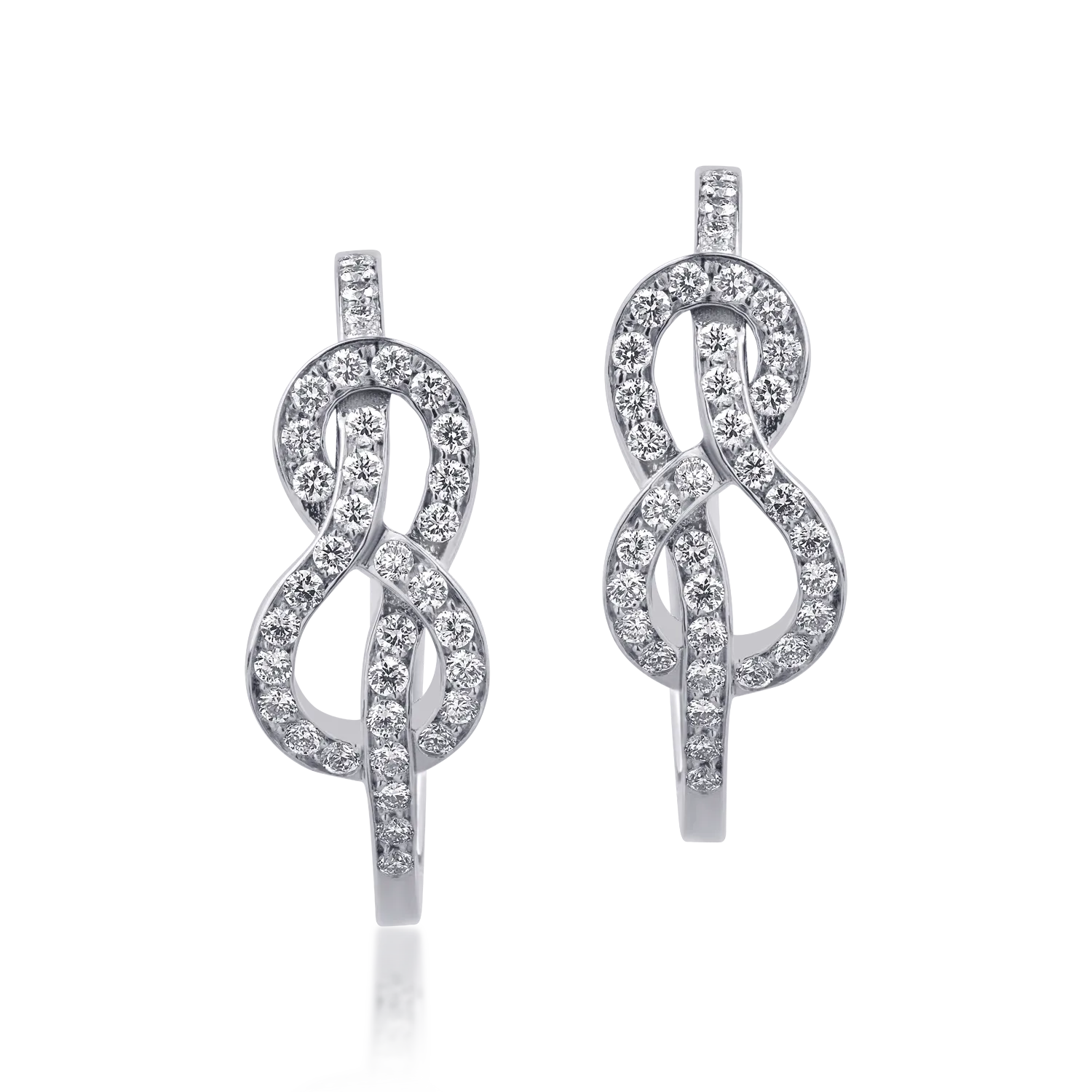 18K white gold earrings with 0.5ct diamonds