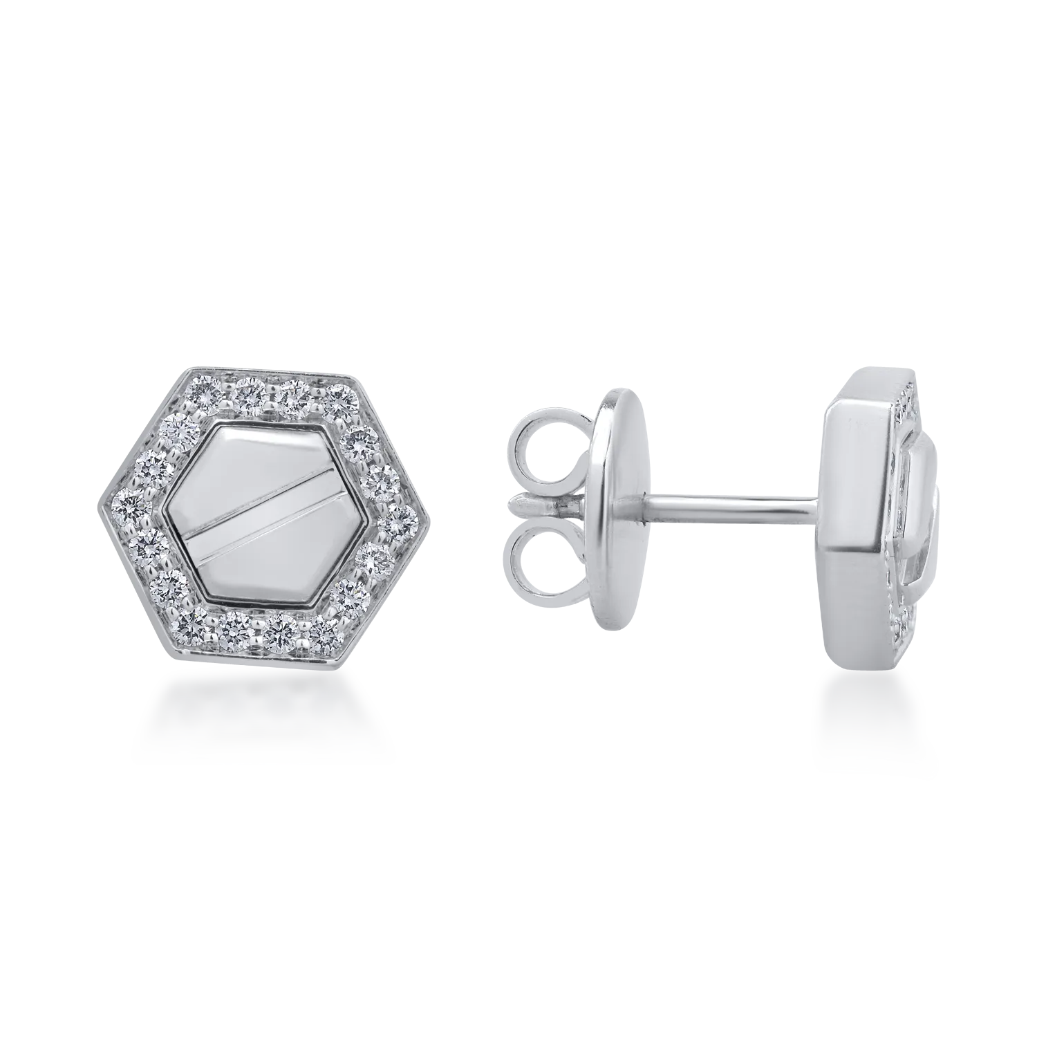 Обеци от бяло злато 18K с диаманти 0.3ct