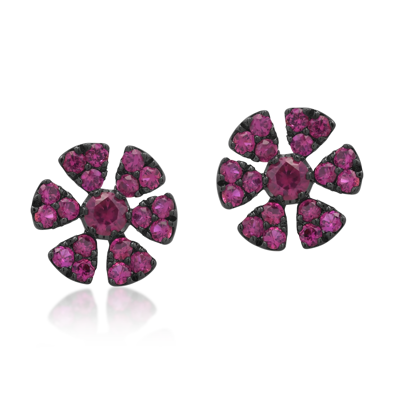 Обеци от 18K розово злато с рубини 0.56ct-126799