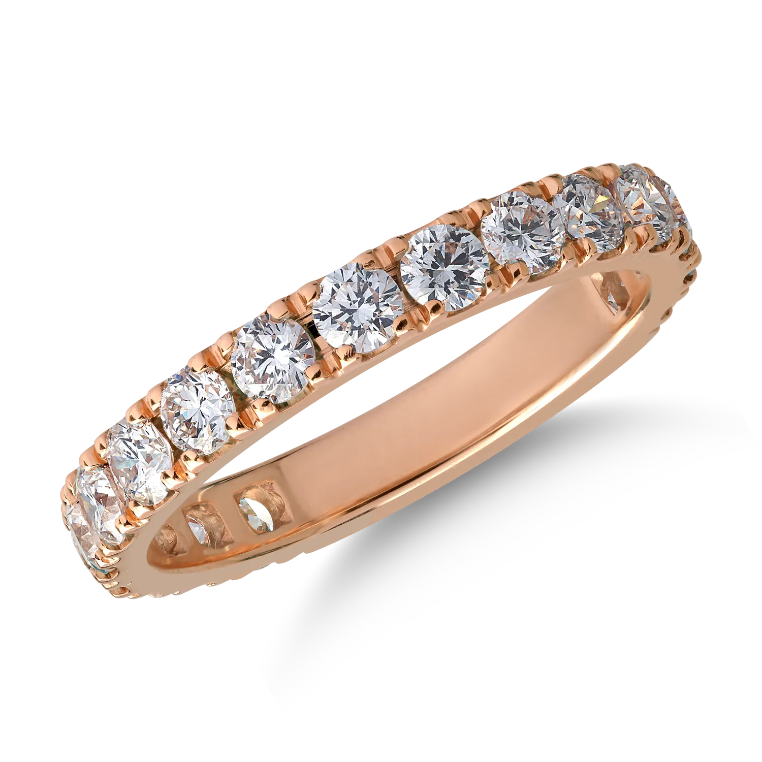 18K rose gold ring with 1.25ct diamonds