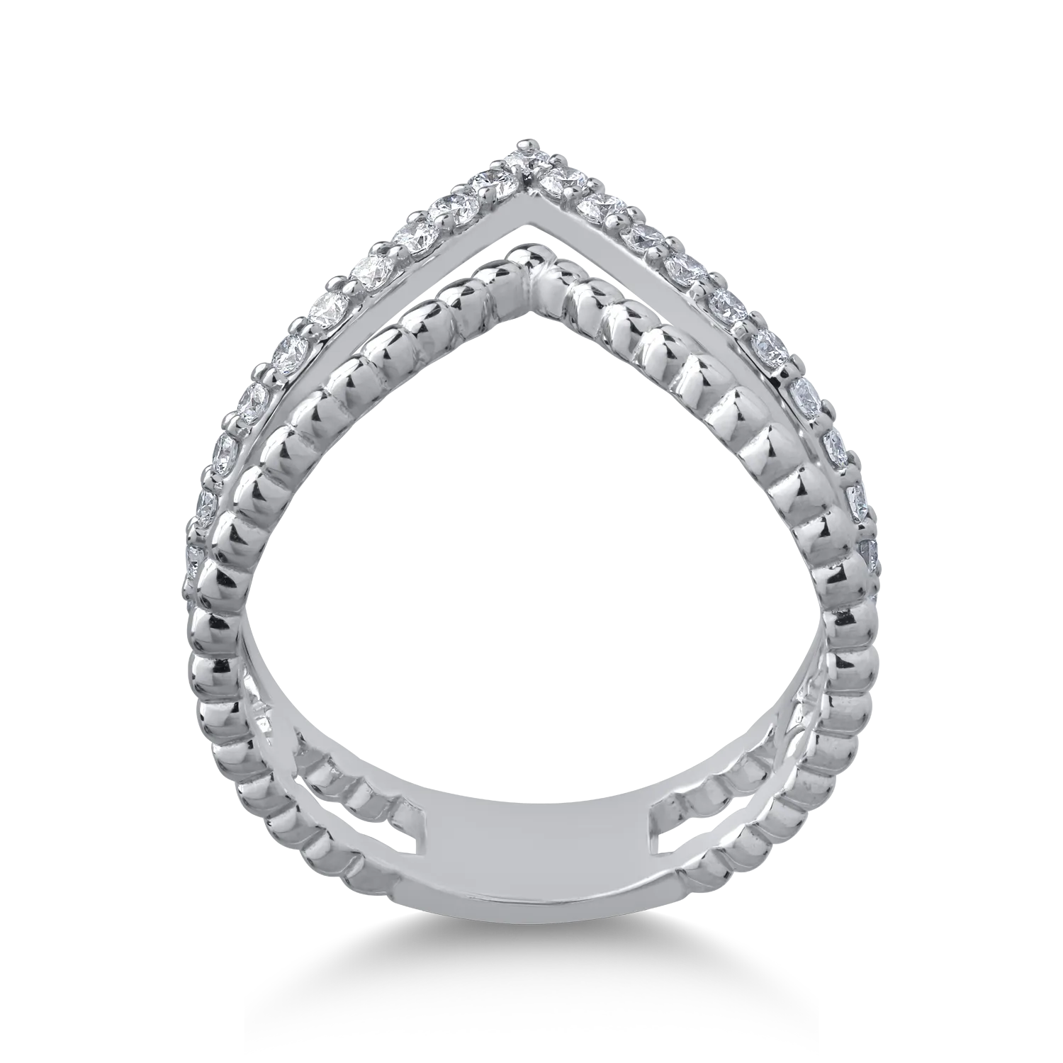 Inel din aur alb cu diamante de 0.42ct