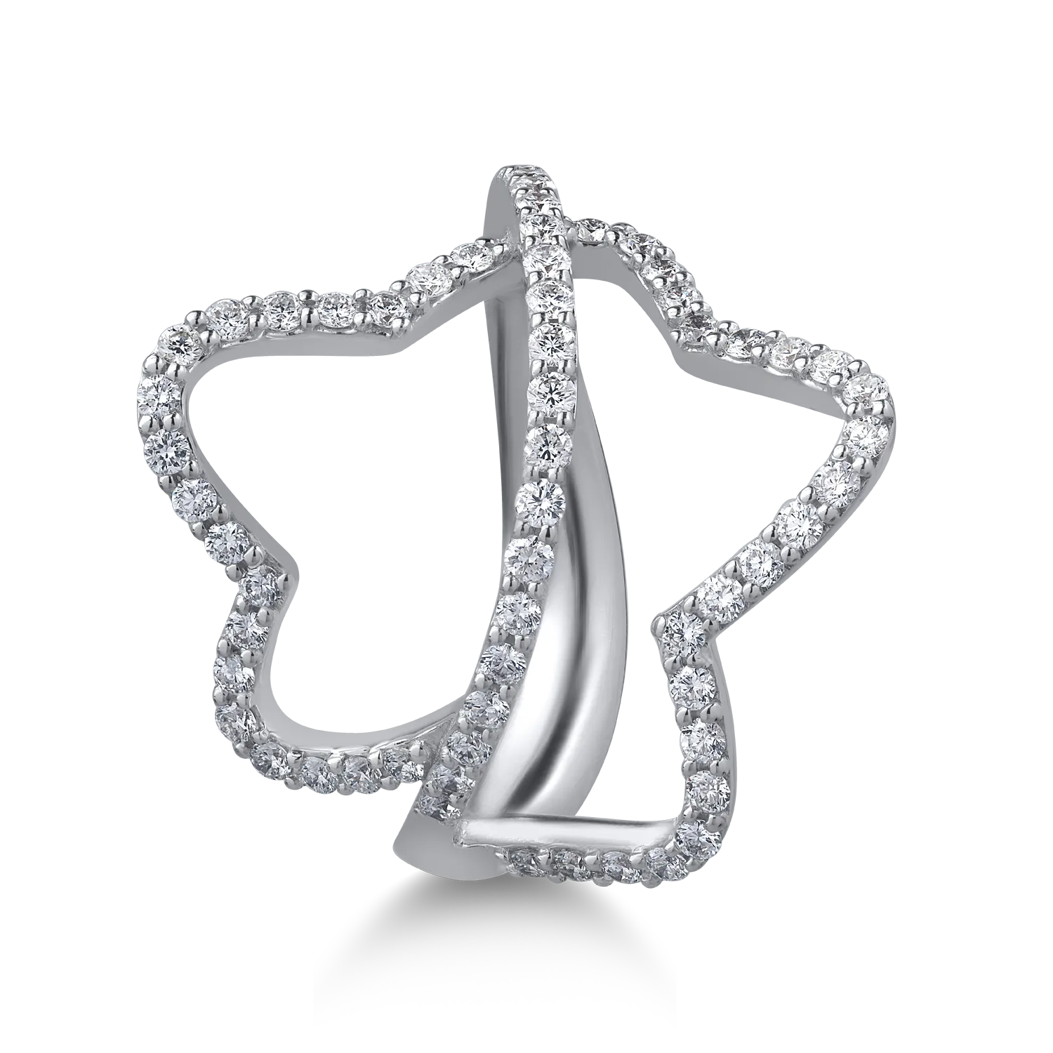 Inel din aur alb cu diamante de 0.63ct