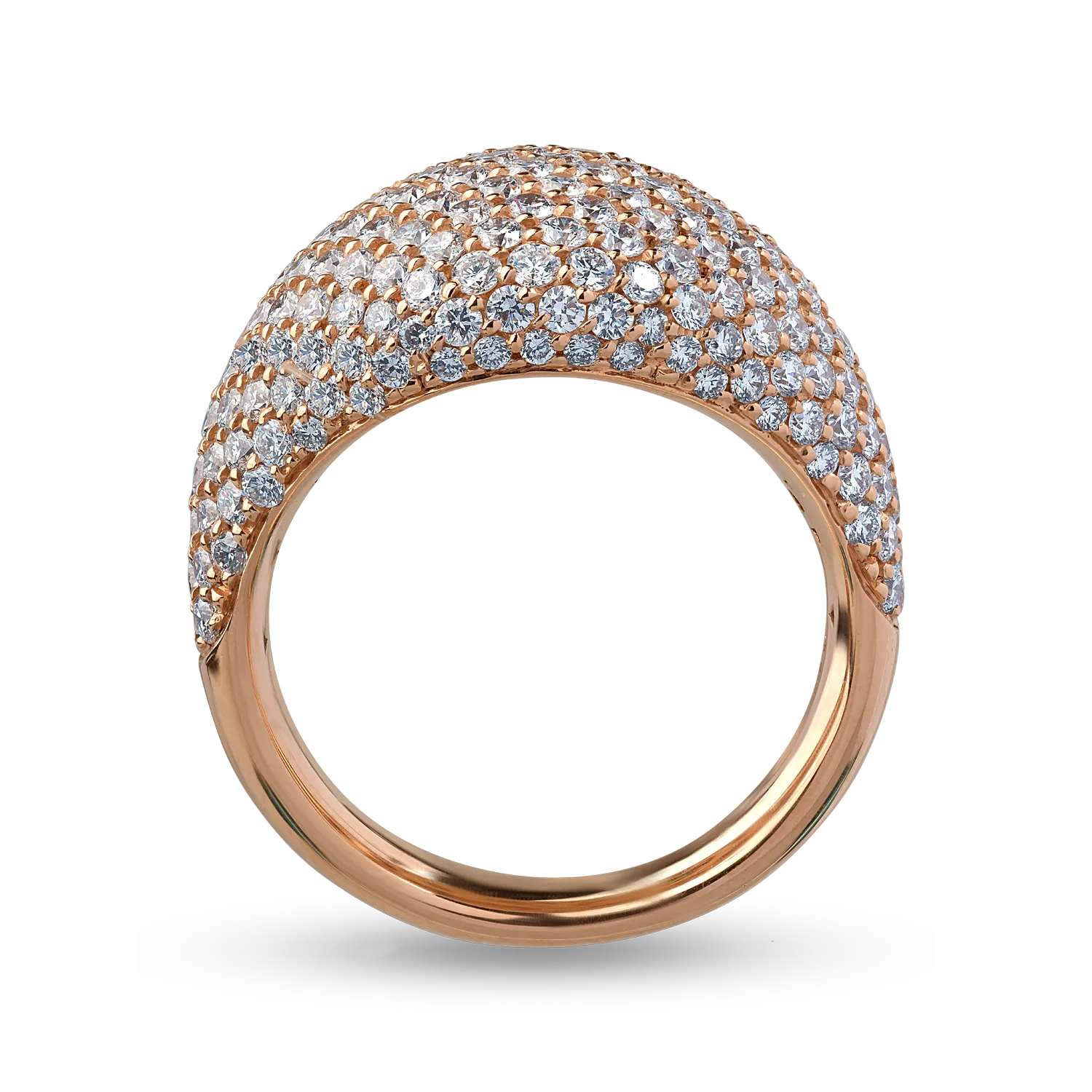 18K rose gold ring with 1.95ct diamonds