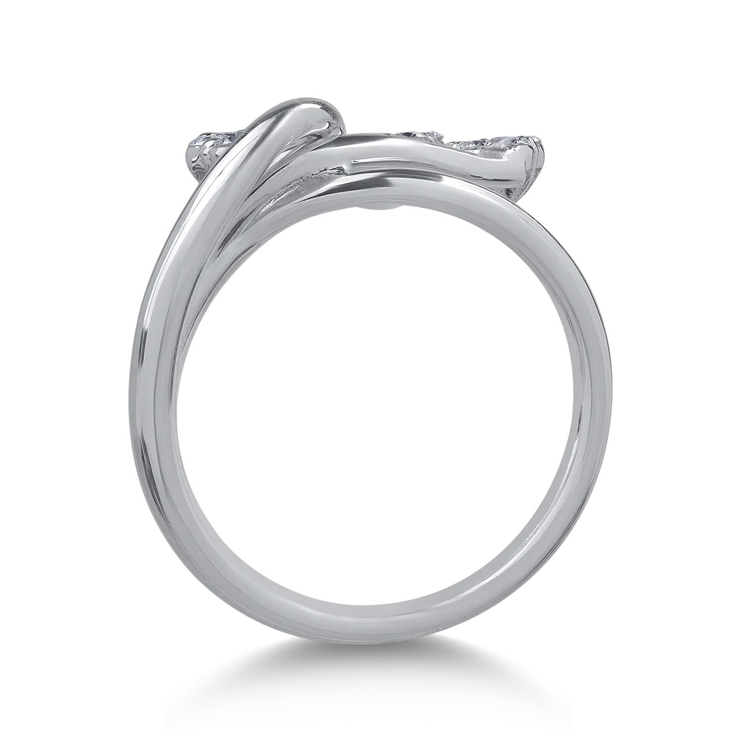 18K fehérarany gyűrű 0.51ct gyémántokkal