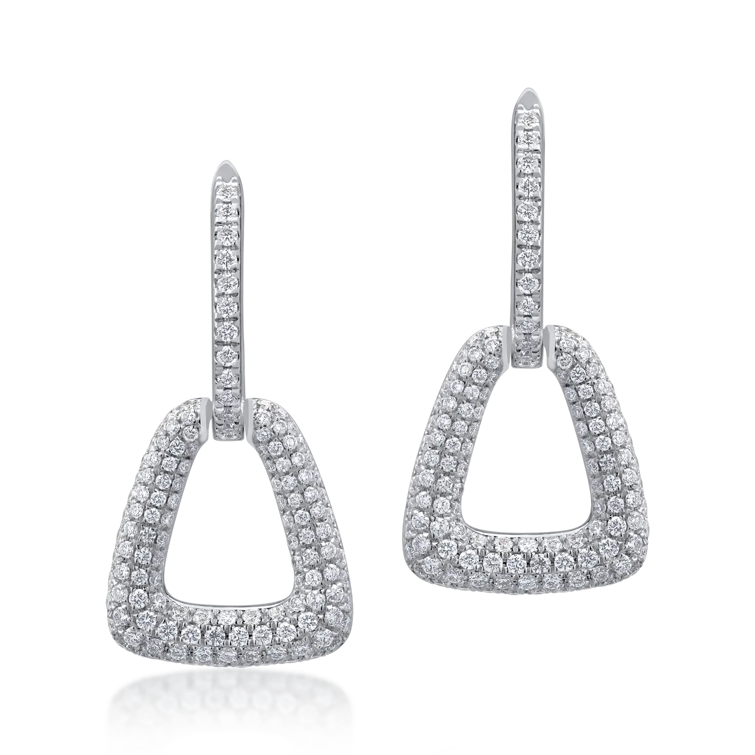 Teilor Cercei din aur alb cu diamante de 1.14ct