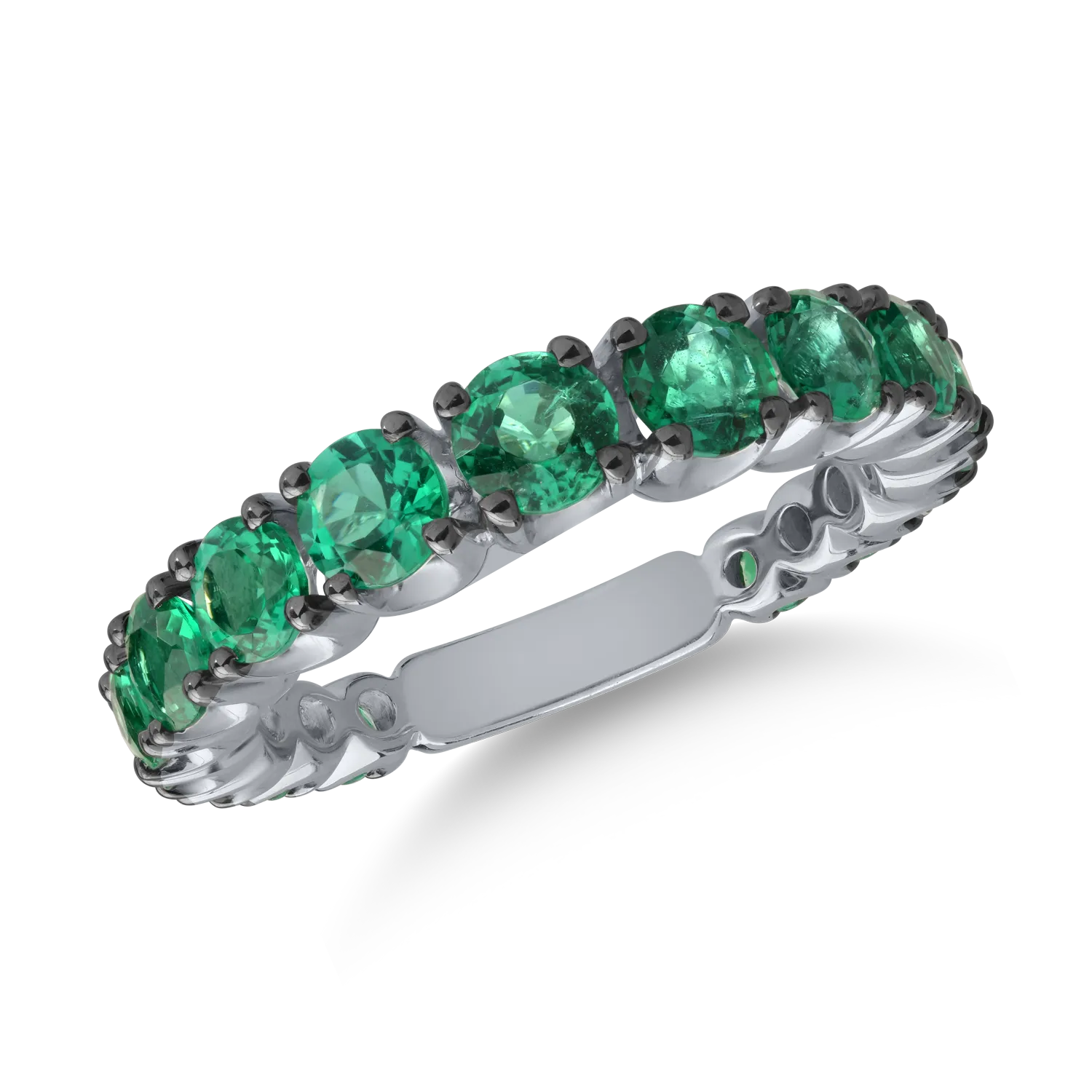 18K fehérarany gyűrű 2.13ct smaragddal