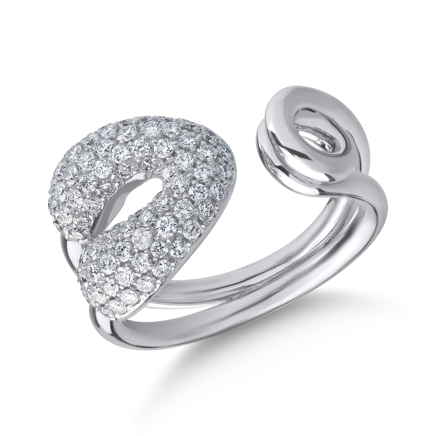 Пръстен от бяло злато 18K с диаманти 0.76ct-180204