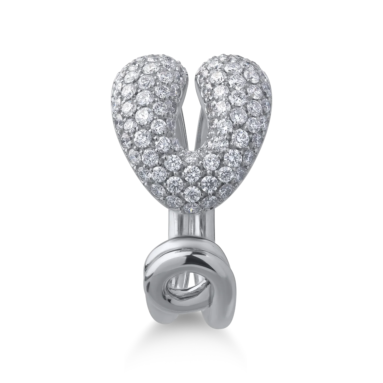 Пръстен от бяло злато 18K с диаманти 0.76ct