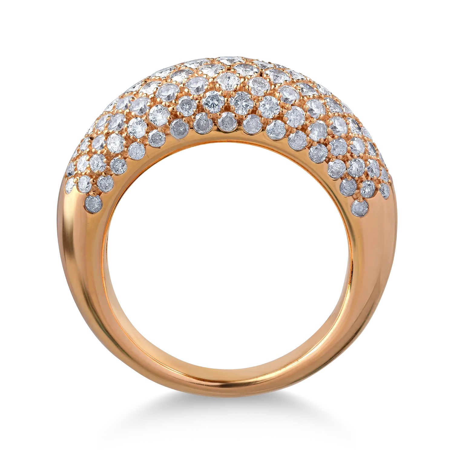 18K rose gold ring with 2.34ct diamonds