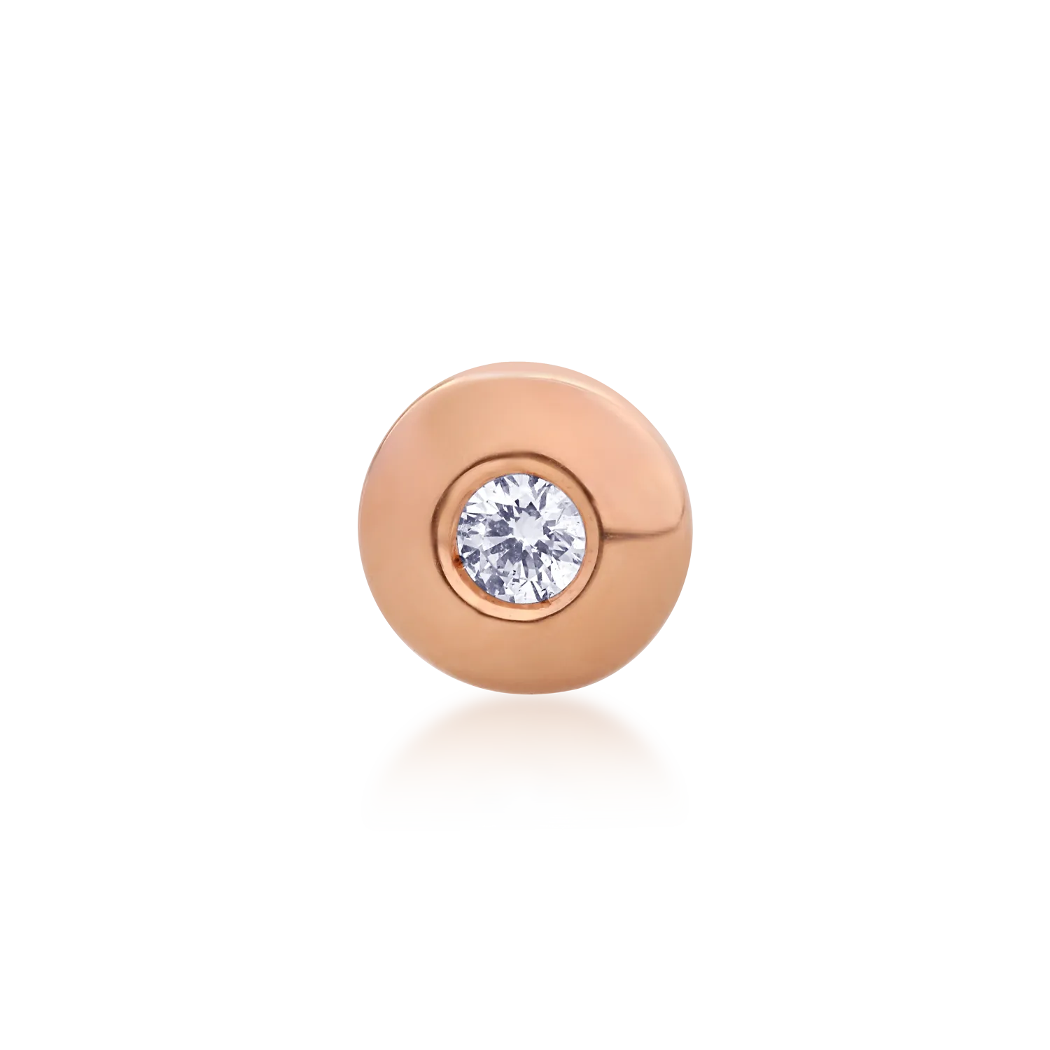 18K rose gold earring with 0.06ct diamond