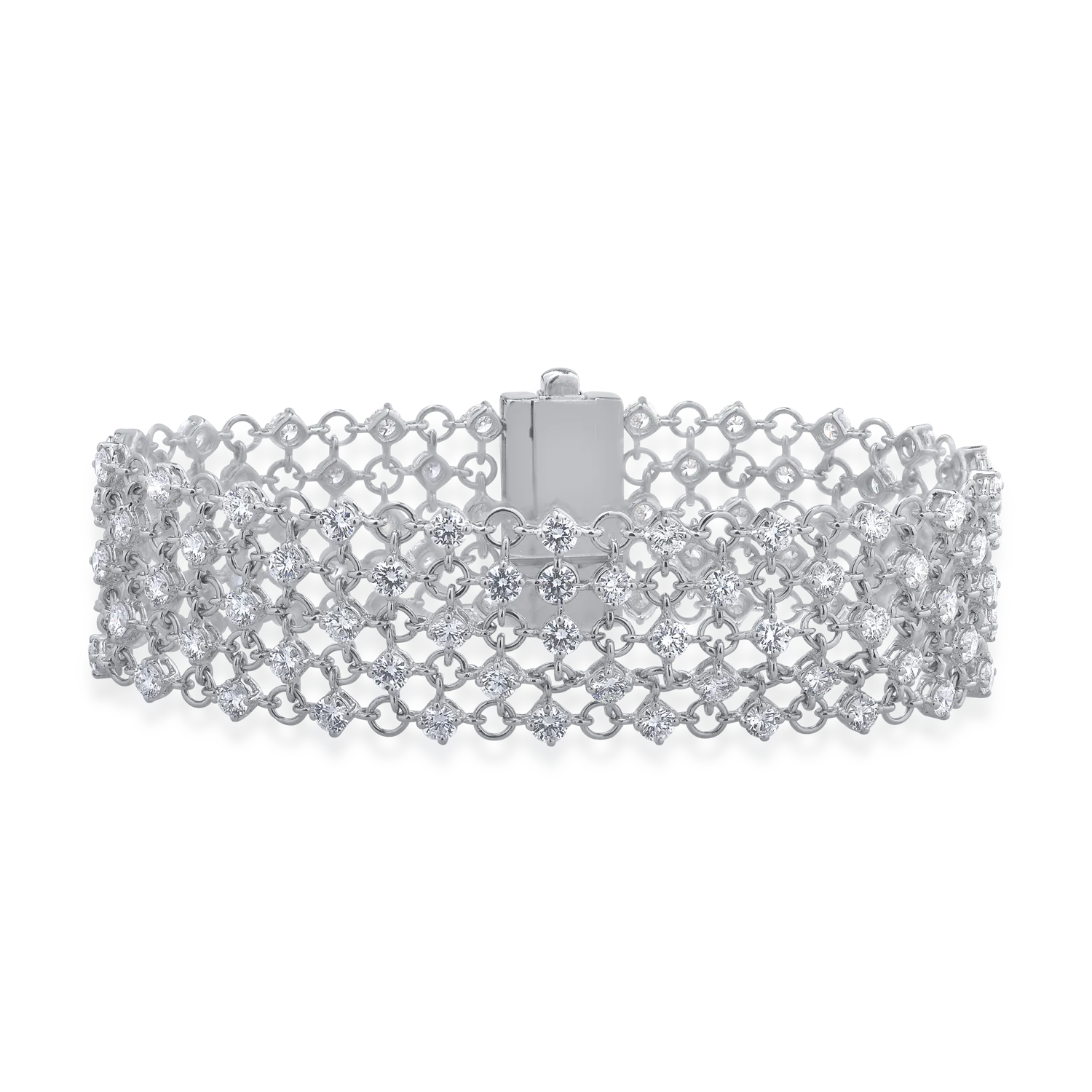 Bratara din aur alb de 18K cu diamante de 9.35ct-127196