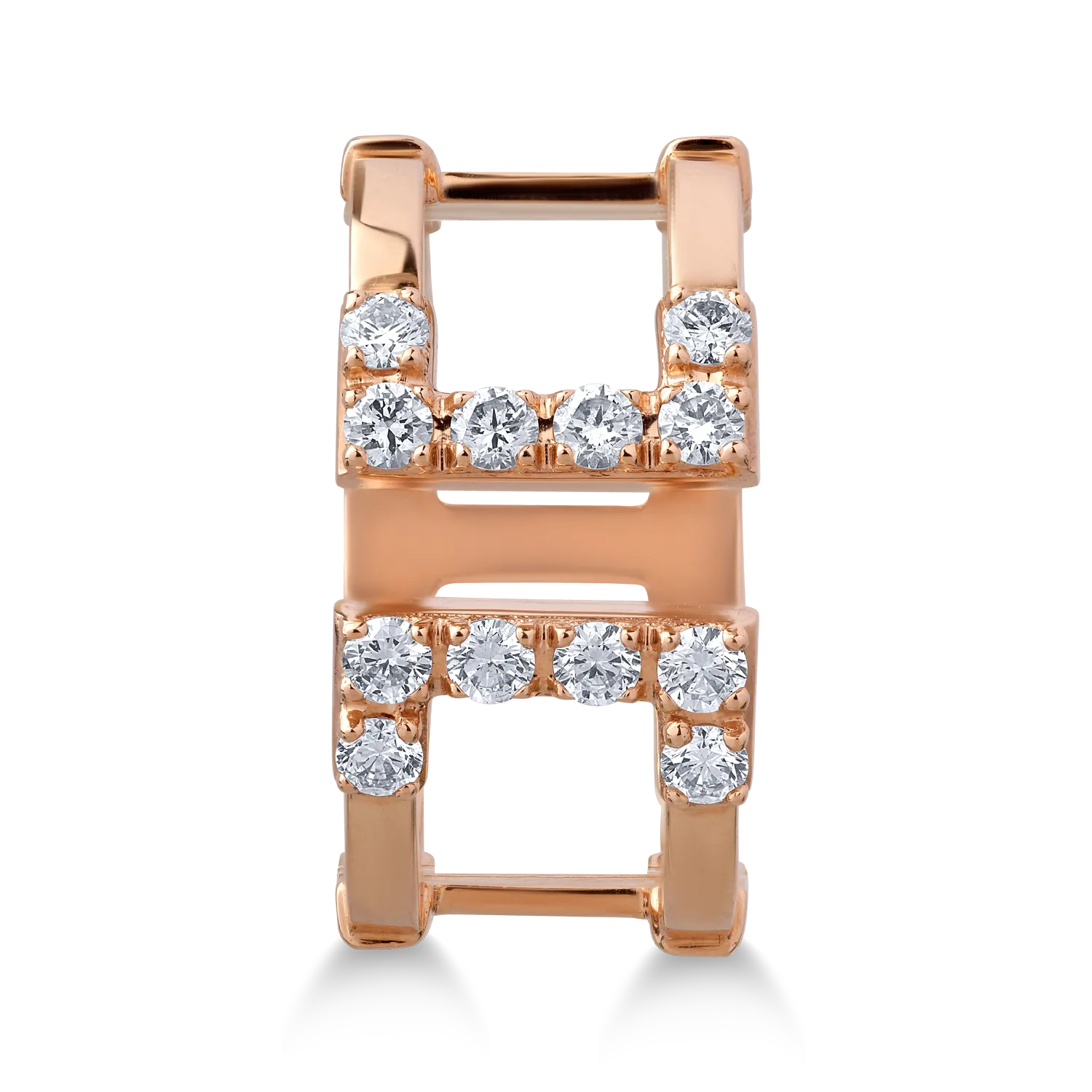 18K rose gold ring with 0.47ct diamonds