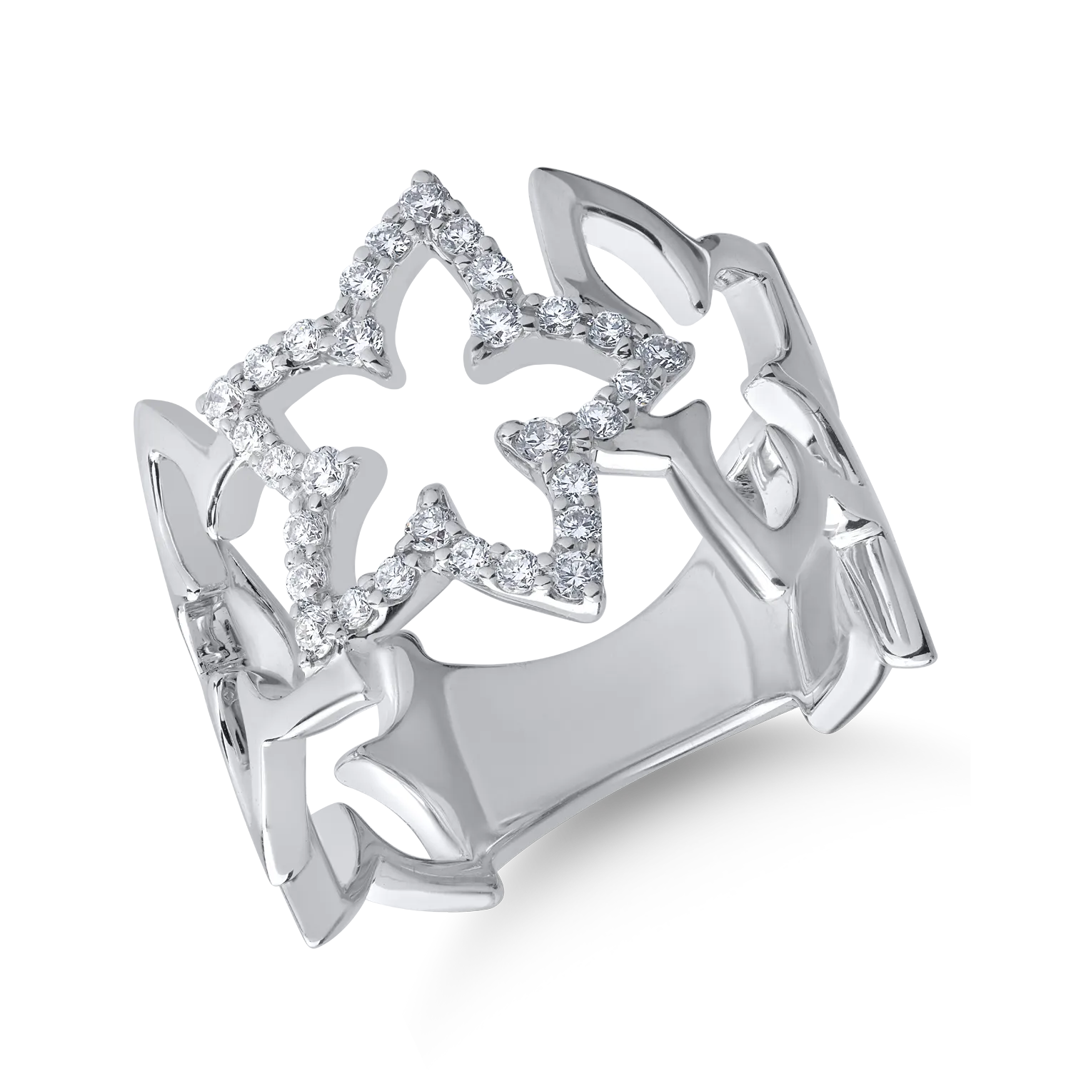 Teilor Inel din aur alb cu diamante de 0.39ct