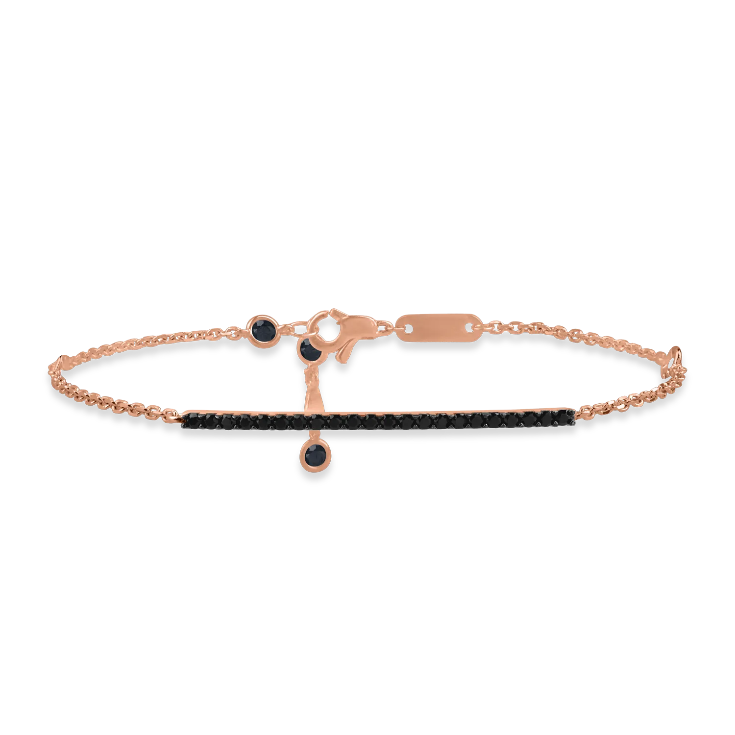 Bratara din aur roz cu zirconia pave-169728