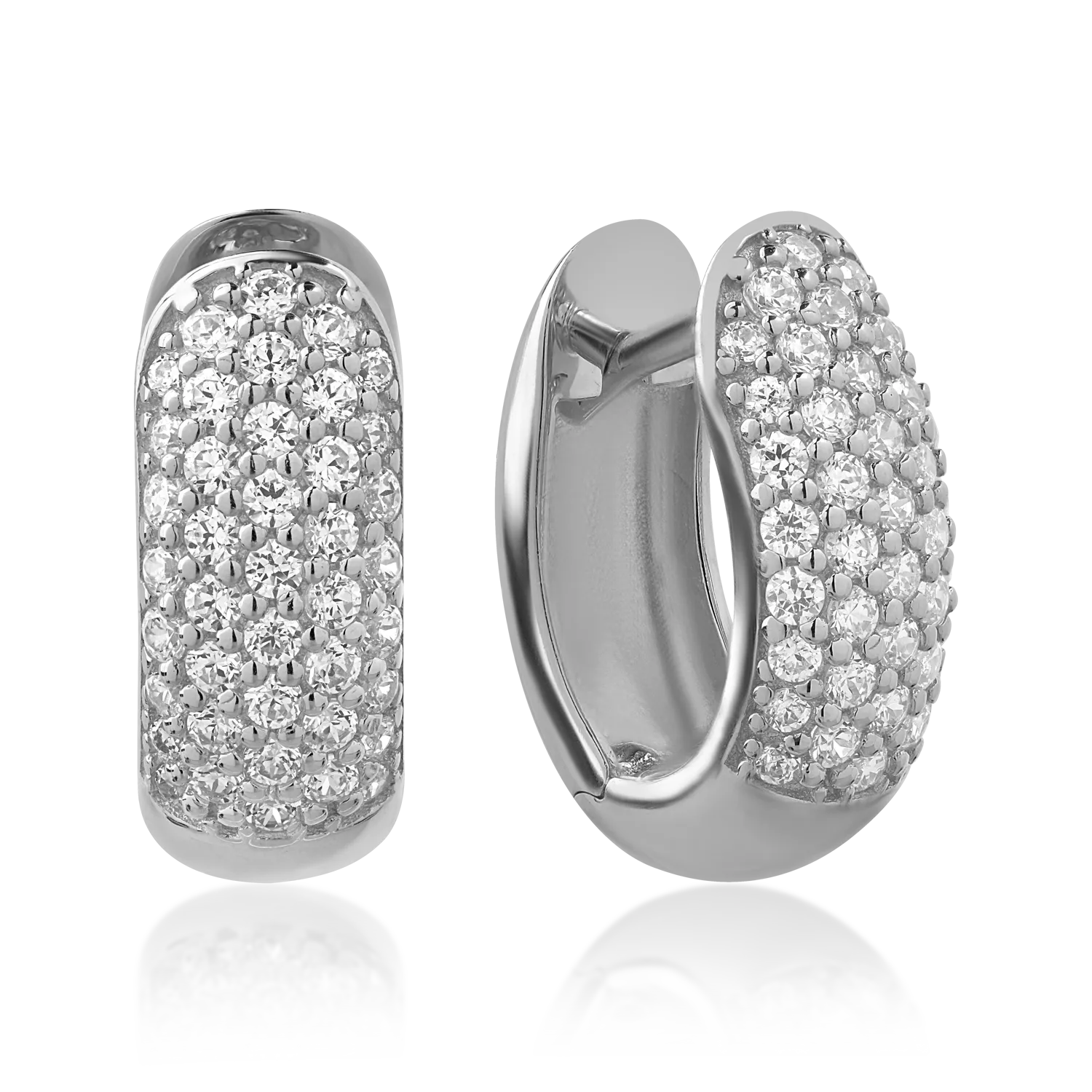 Обеци от бяло злато 14K